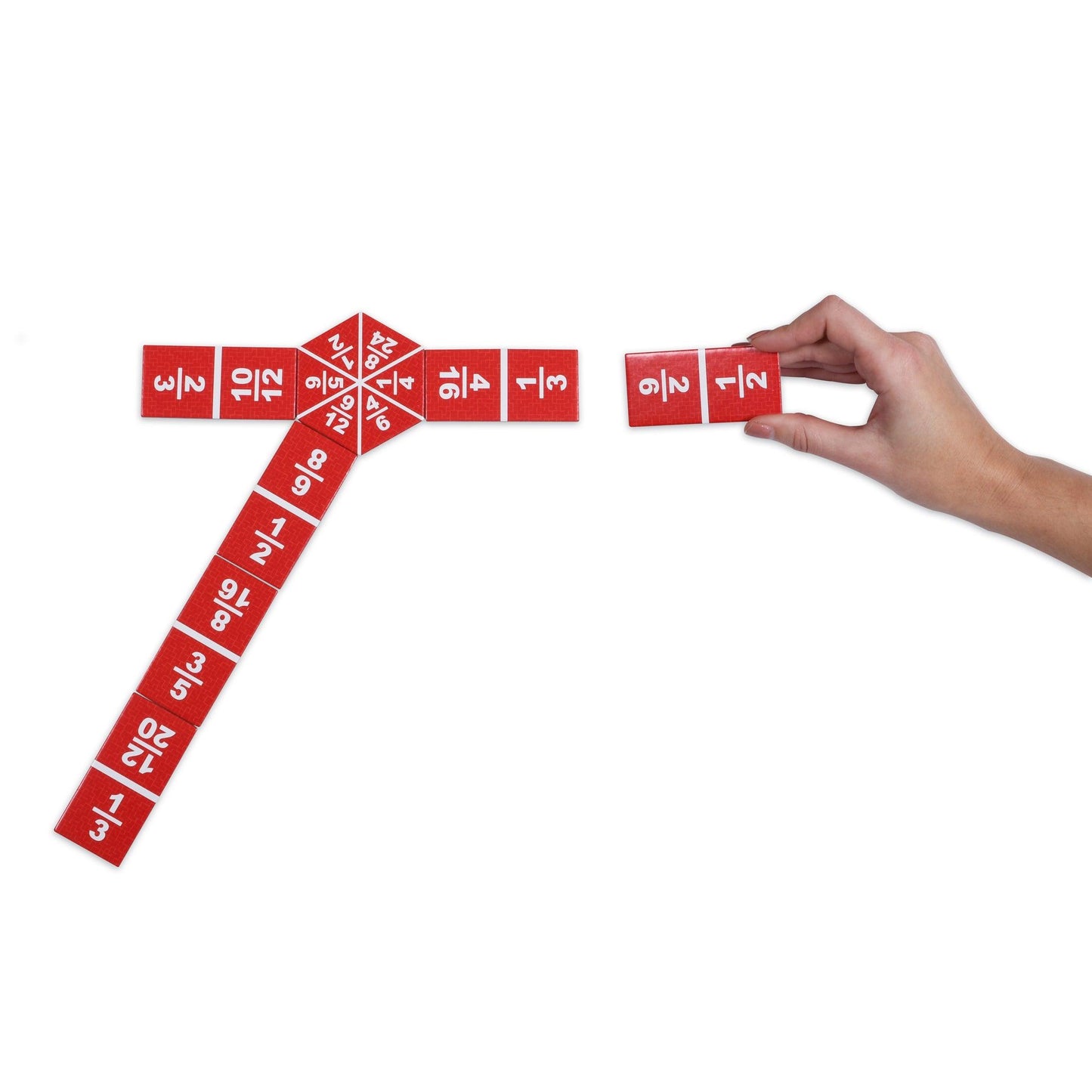 Equivalent Fraction Dominoes, Pack of 2 - Loomini