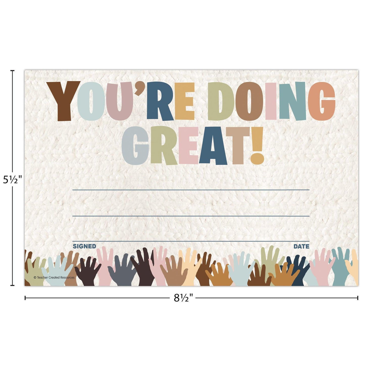 Everyone is Welcome You're Doing Great! Awards, 30 Per Pack, 6 Packs - Loomini