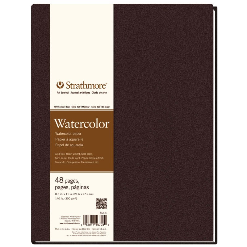 400 Series Art Journal Watercolor Paper, Hardbound Binding, 48 Page/24 Sheet, 8.5x11 inch, 1 Count