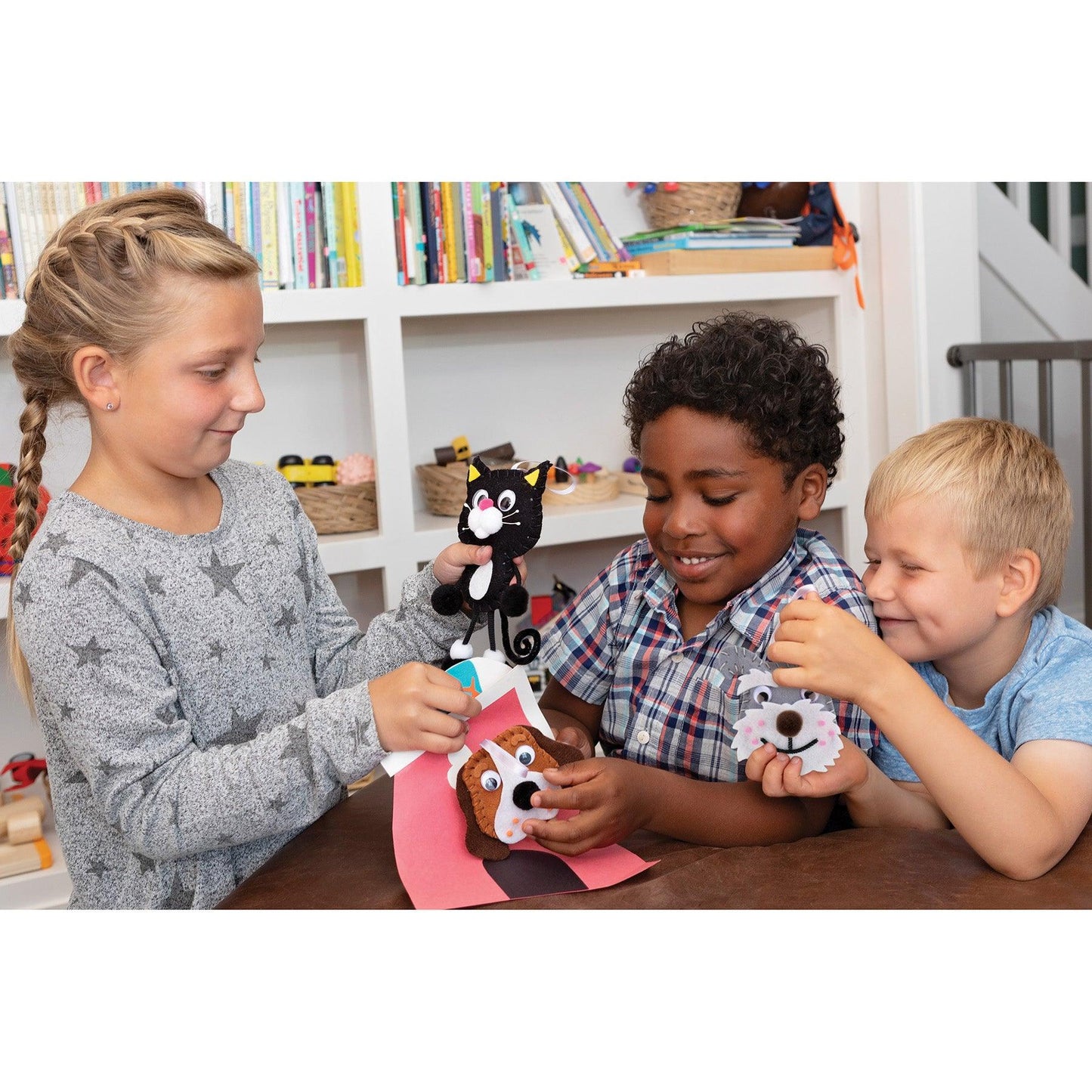 Felt Sewing Dog Kit, Schnauzer, 4.25" x 6.5" x 1", 6 Kits - Loomini