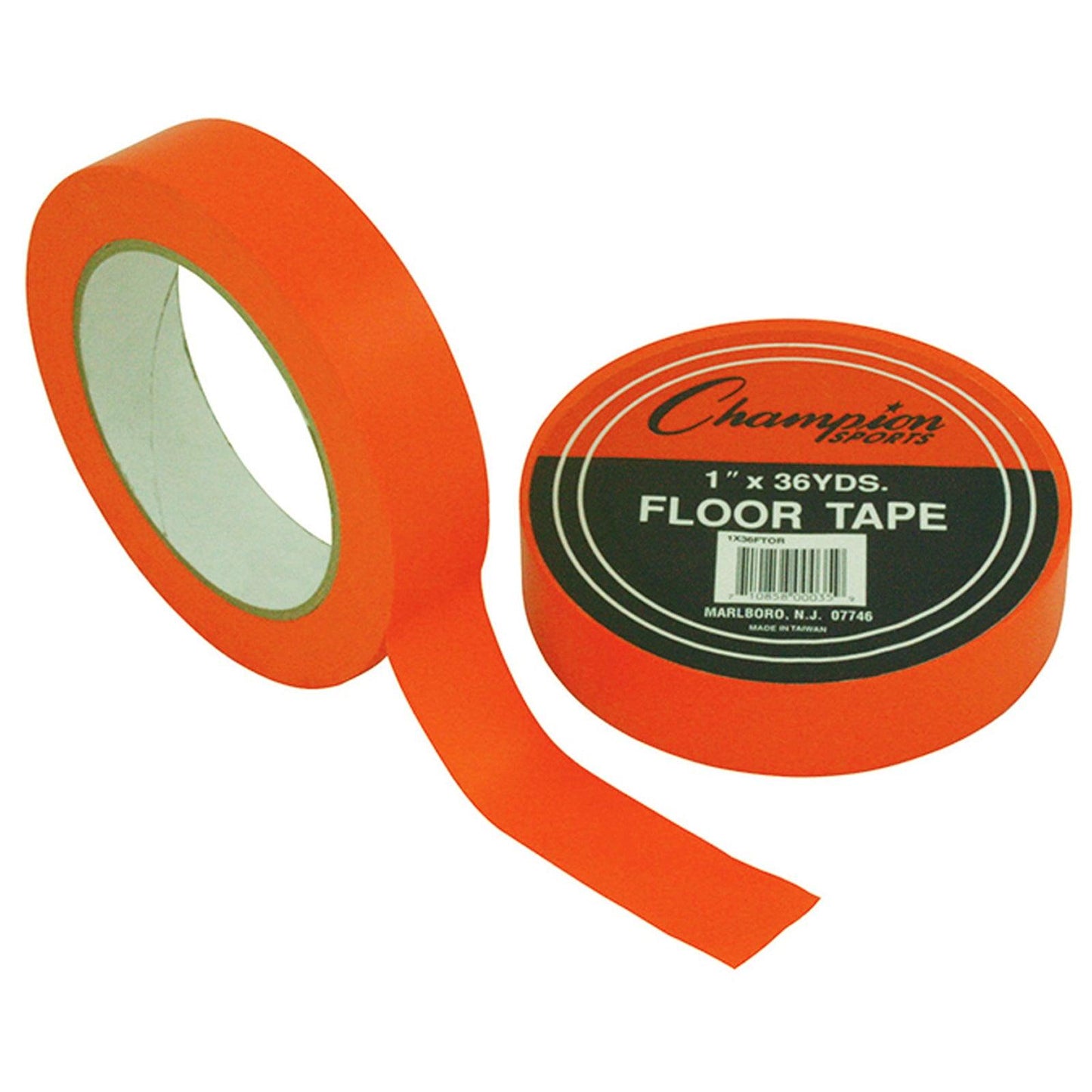 Floor Marking Tape, 1" x 36 yd, Orange, 6 Rolls - Loomini