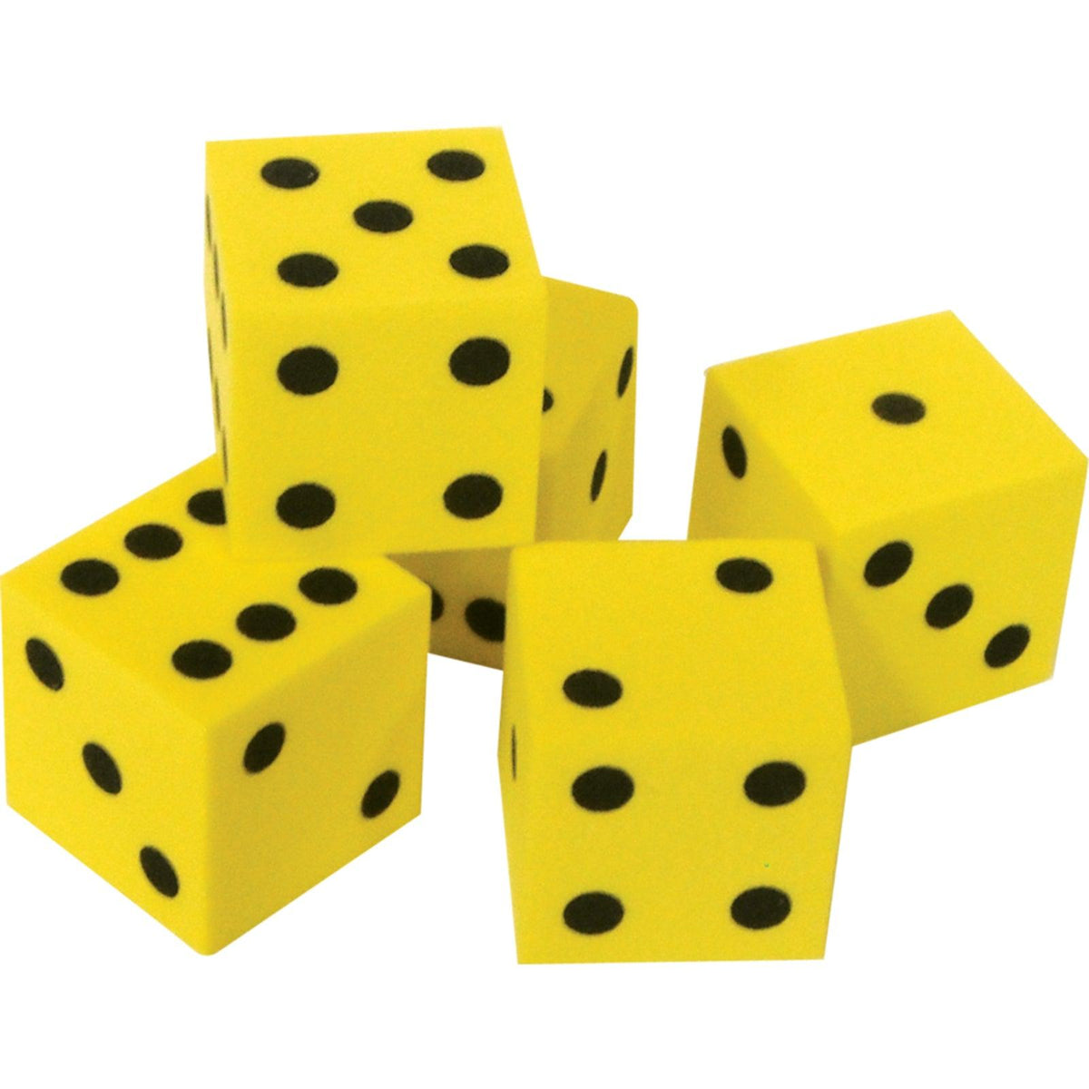 Foam Traditional Dice, 0.75", 20 Per Pack, 3 packs - Loomini