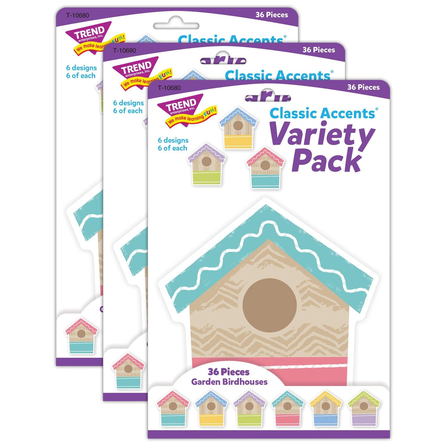 Garden Birdhouses Classic Accents® Variety Pack, 36 Per Pack, 3 Packs - Loomini