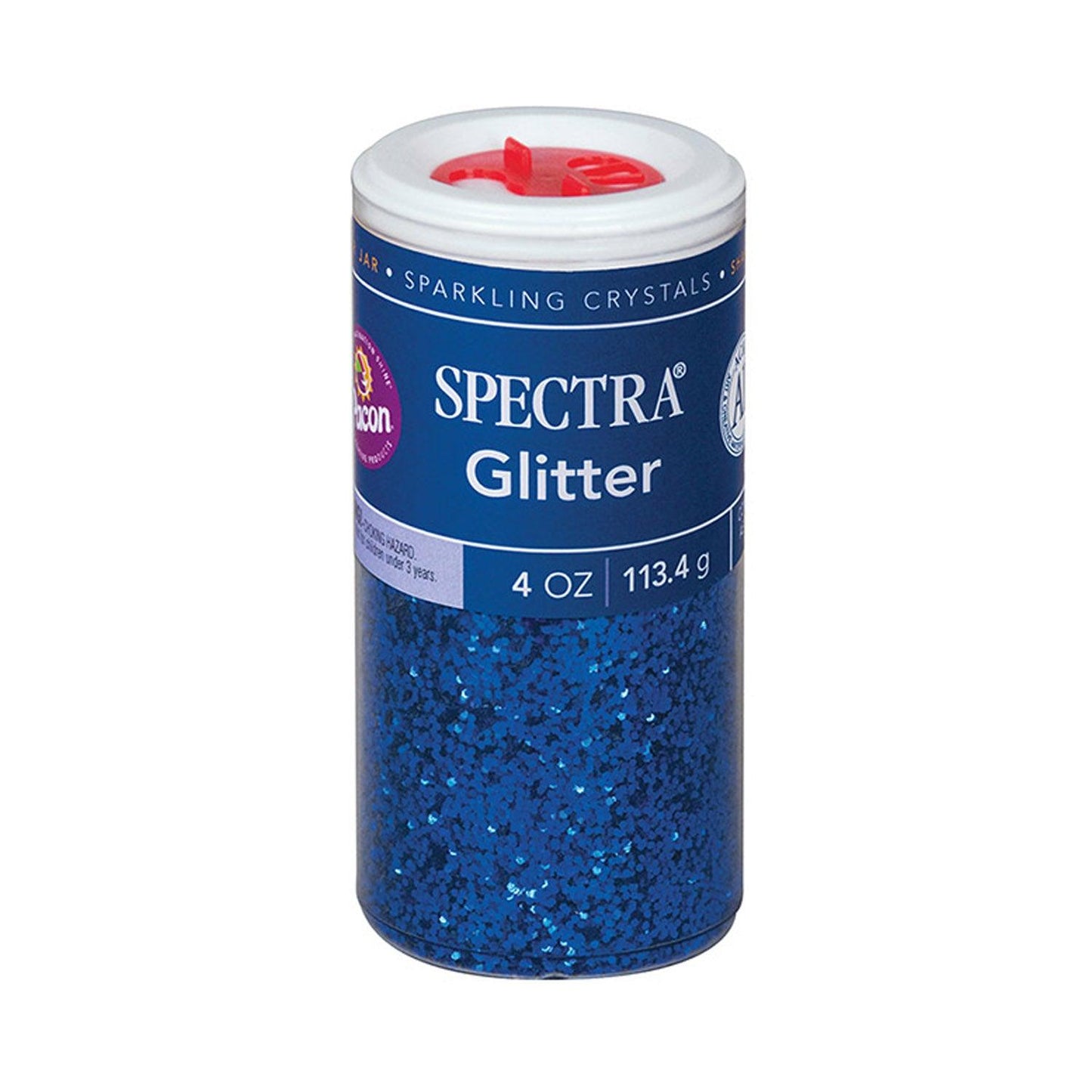 Glitter, Blue, 4 oz. Per Jar, 6 Jars - Loomini