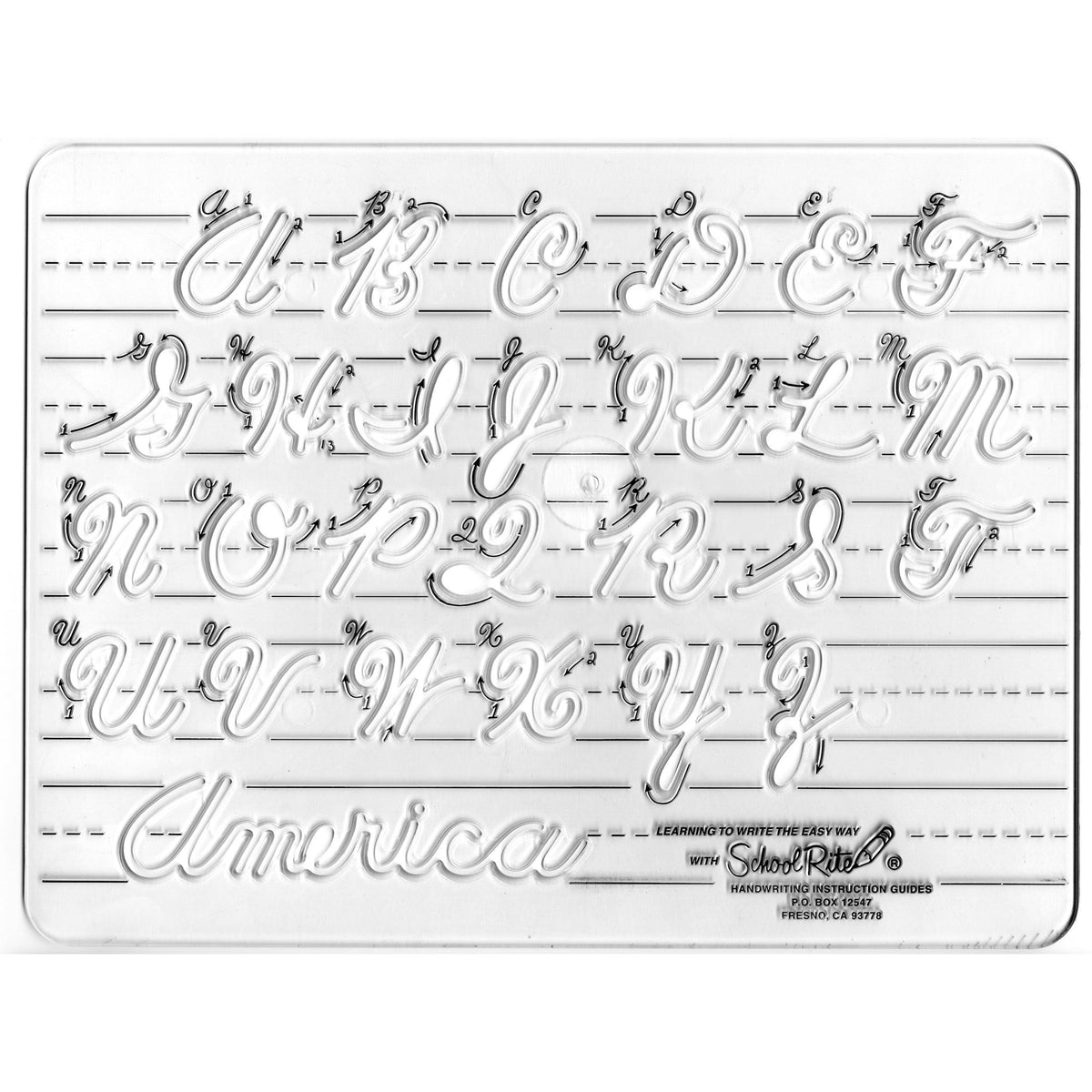 Handwriting Instruction Guide Template, Uppercase Cursive - Loomini