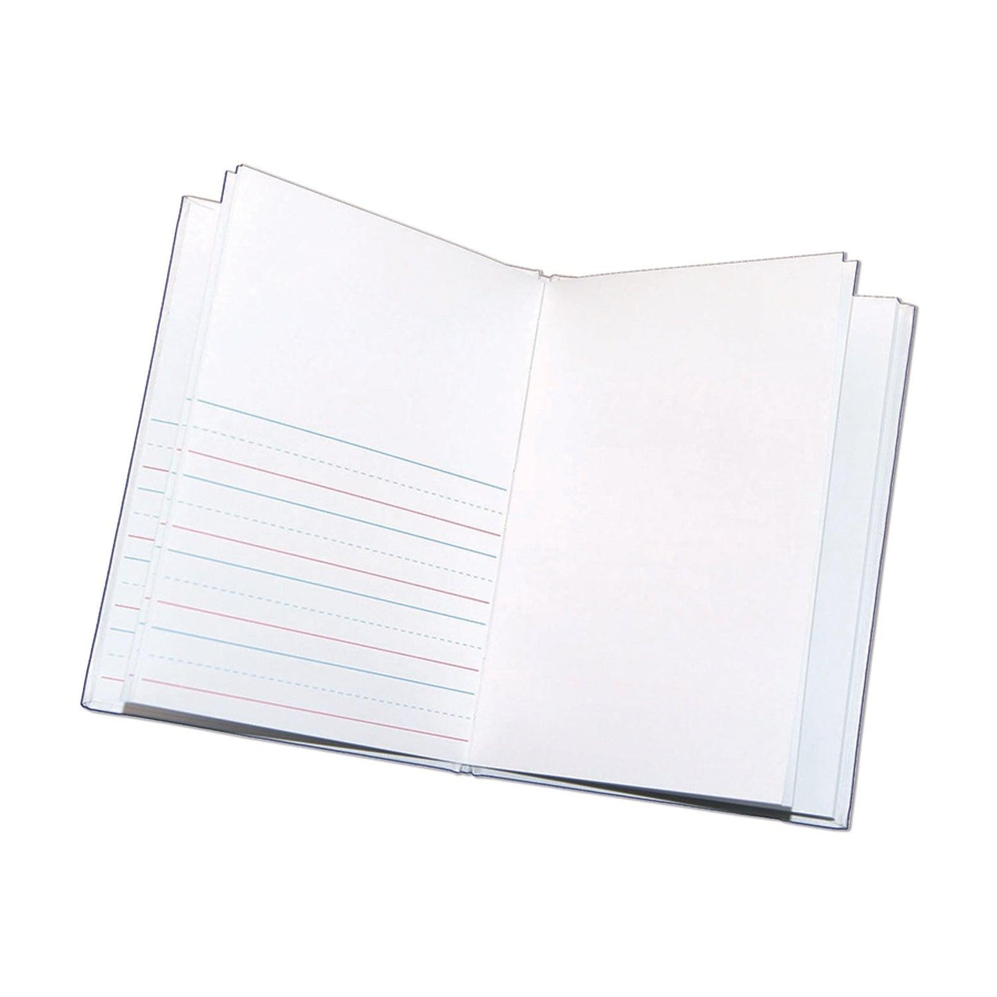 Hardcover Blank Book Primary Lined, 6" x 8" Portrait, White, Pack of 12 - Loomini