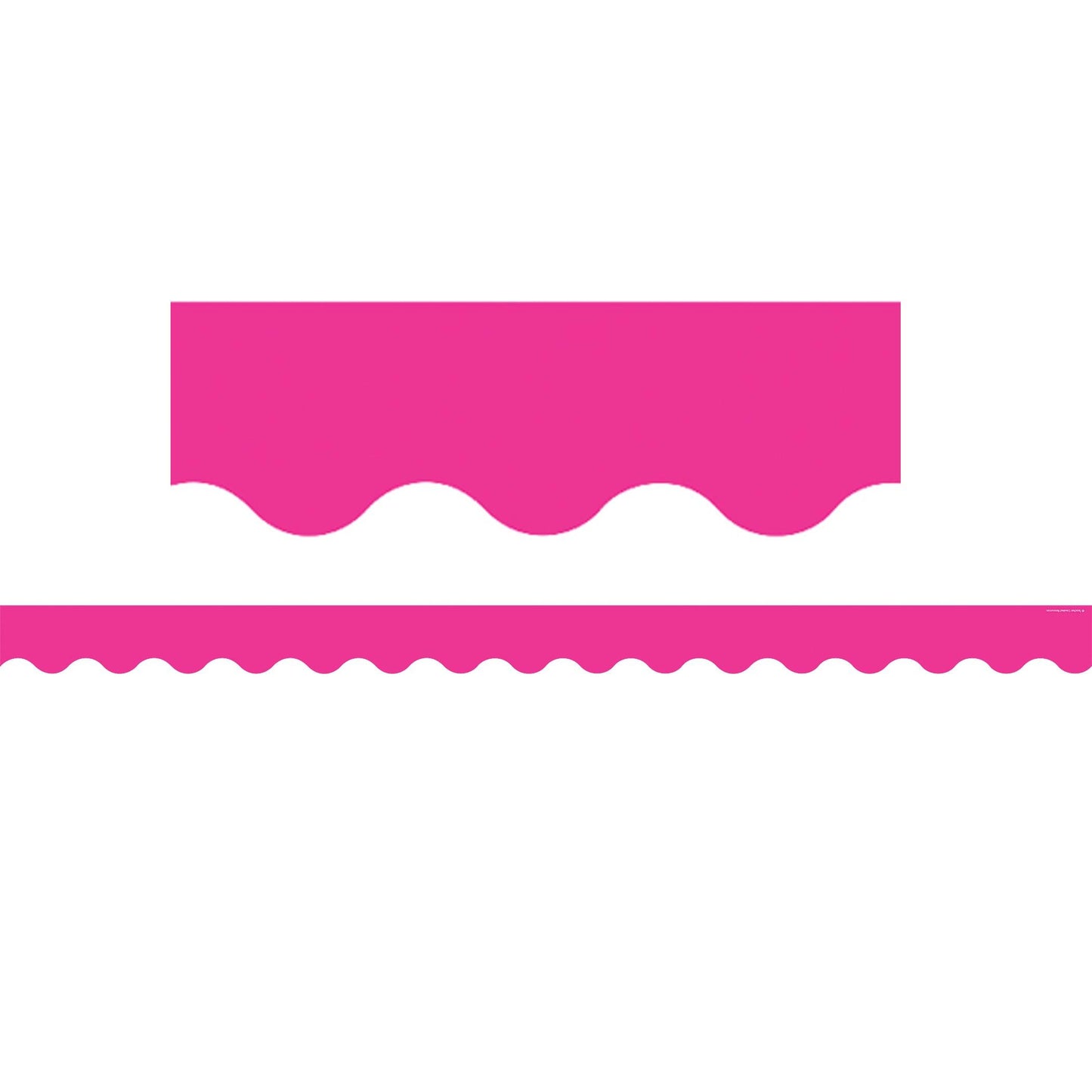 Hot Pink Scalloped Border Trim, 35 Feet Per Pack, 6 Packs - Loomini
