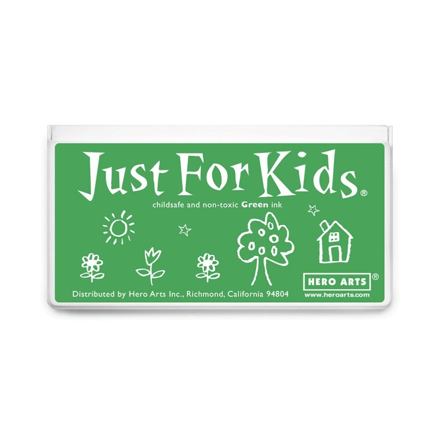 Jumbo Just for Kids Stamp Pad, Green, Pack of 2 - Loomini