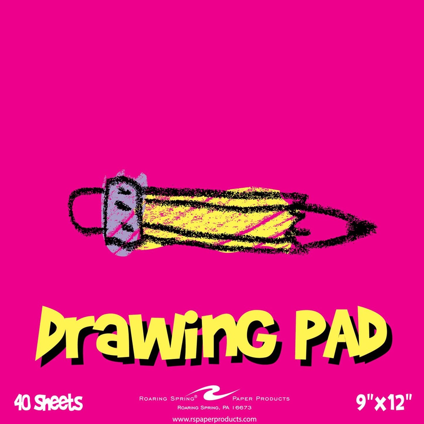 Kid's Drawing Pad, 9" x 12", 40 Sheets, Pack of 6 - Loomini