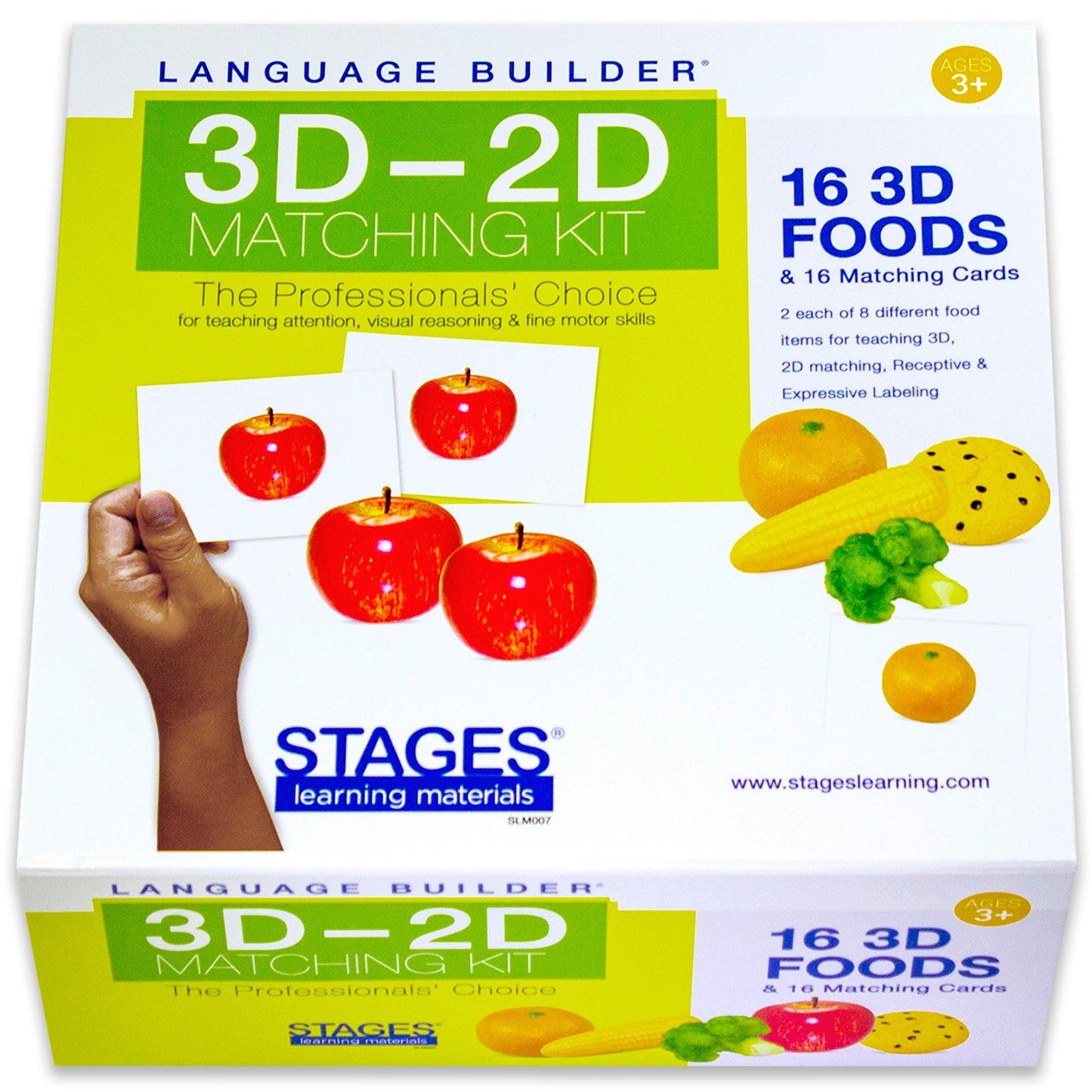 Language Builder® 3D-2D Matching Kit, Foods - Loomini