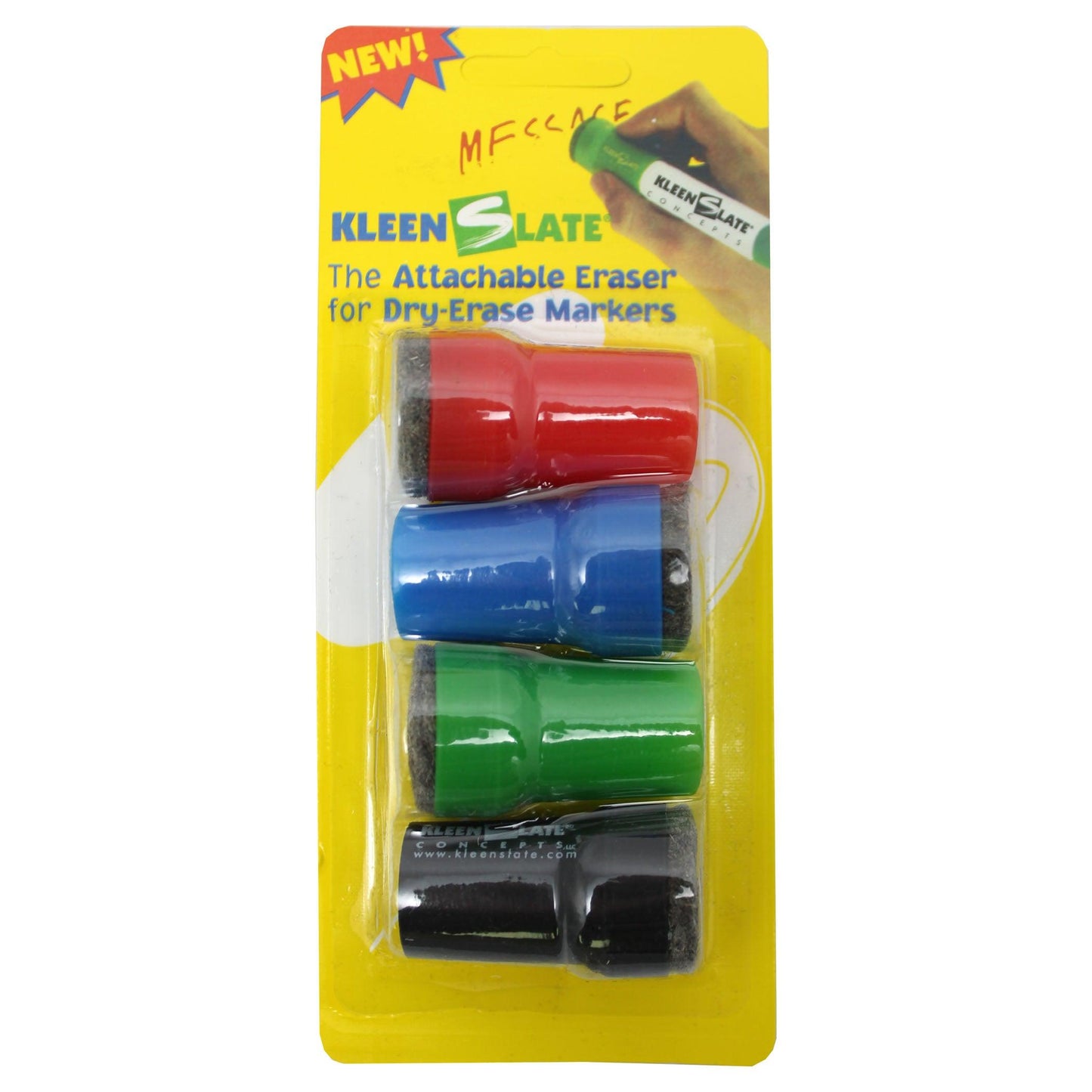 Large Barrel Attachable Eraser Caps for Dry Erase Markers, 4 Per Pack, 6 Packs - Loomini