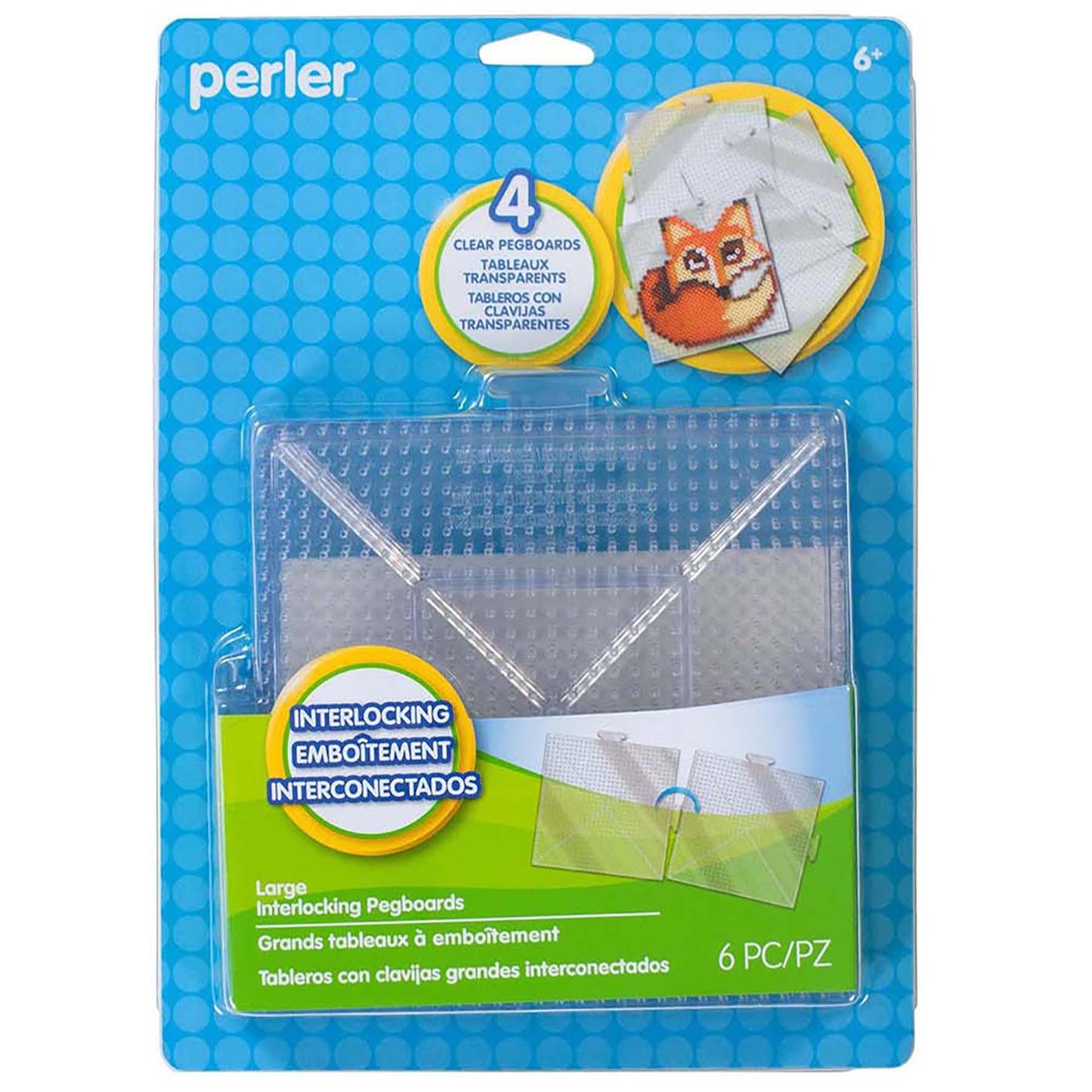 Large Clear Pegboards, 4 Per Pack, 2 Packs - Loomini