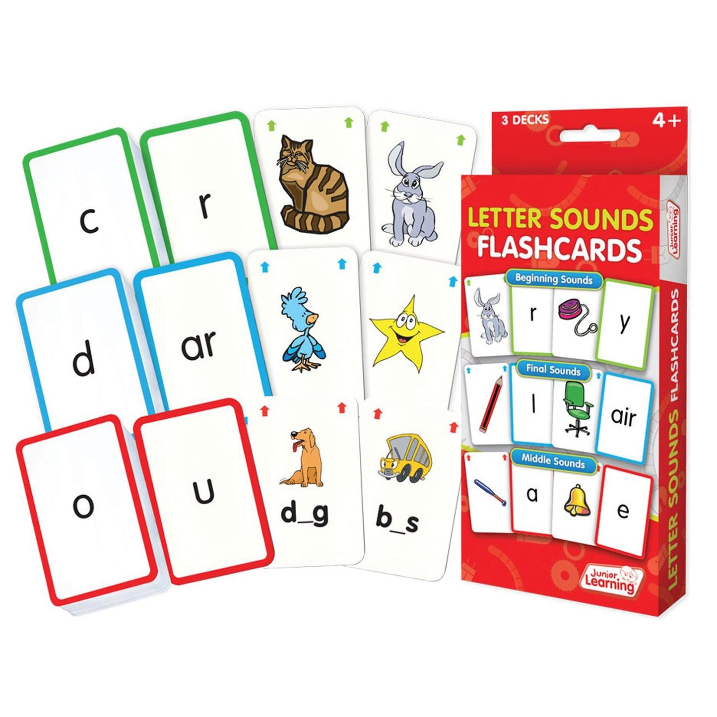 Letter Sound Flashcards, 3 Sets Per Pack, 3 Packs - Loomini