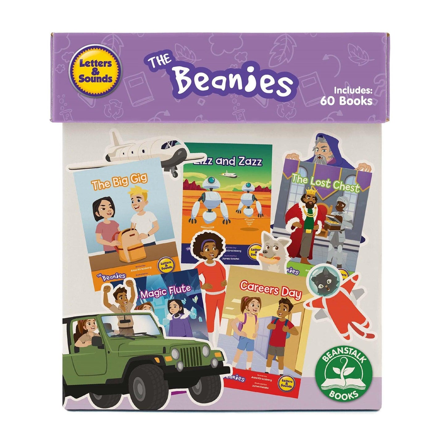 Letters & Sounds The Beanies Boxed Set, Set of 60 - Loomini