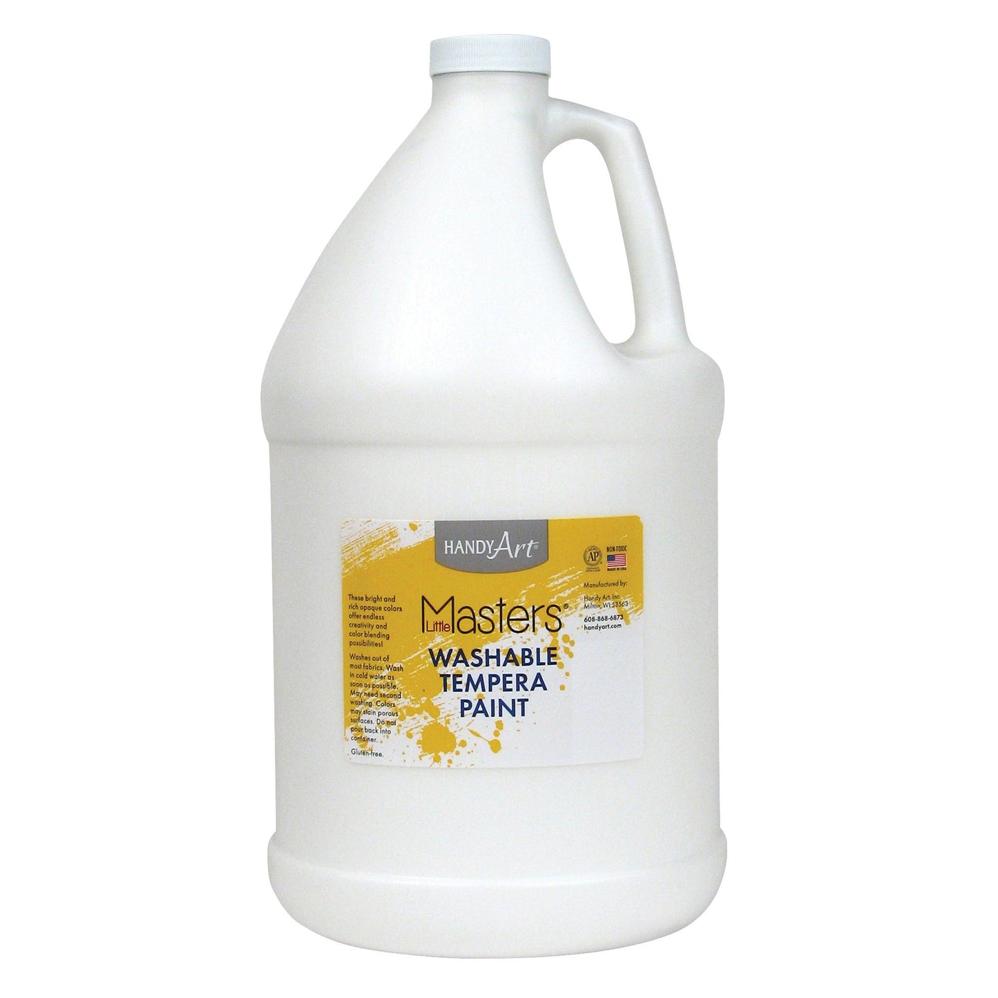 Little Masters® Washable Tempera Paint, White, Gallon - Loomini