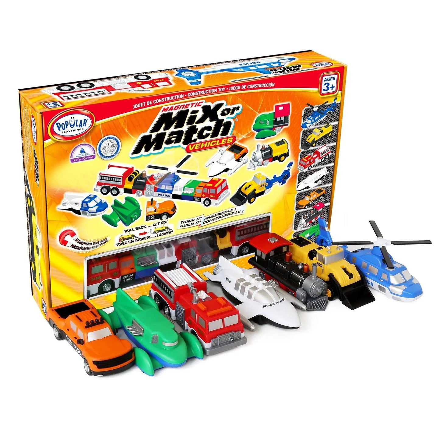 Magnetic Mix or Match Vehicles Deluxe 2 Popular Playthings