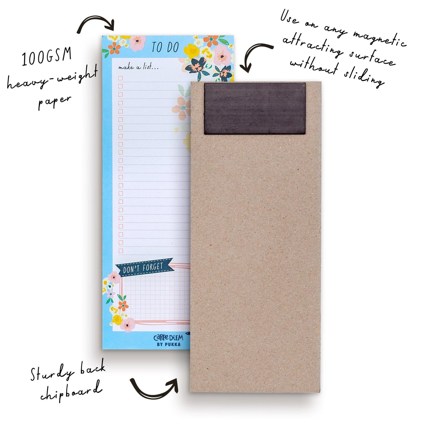 Magnetic To Do List - Ditzy Floral - Pack 6 - Loomini