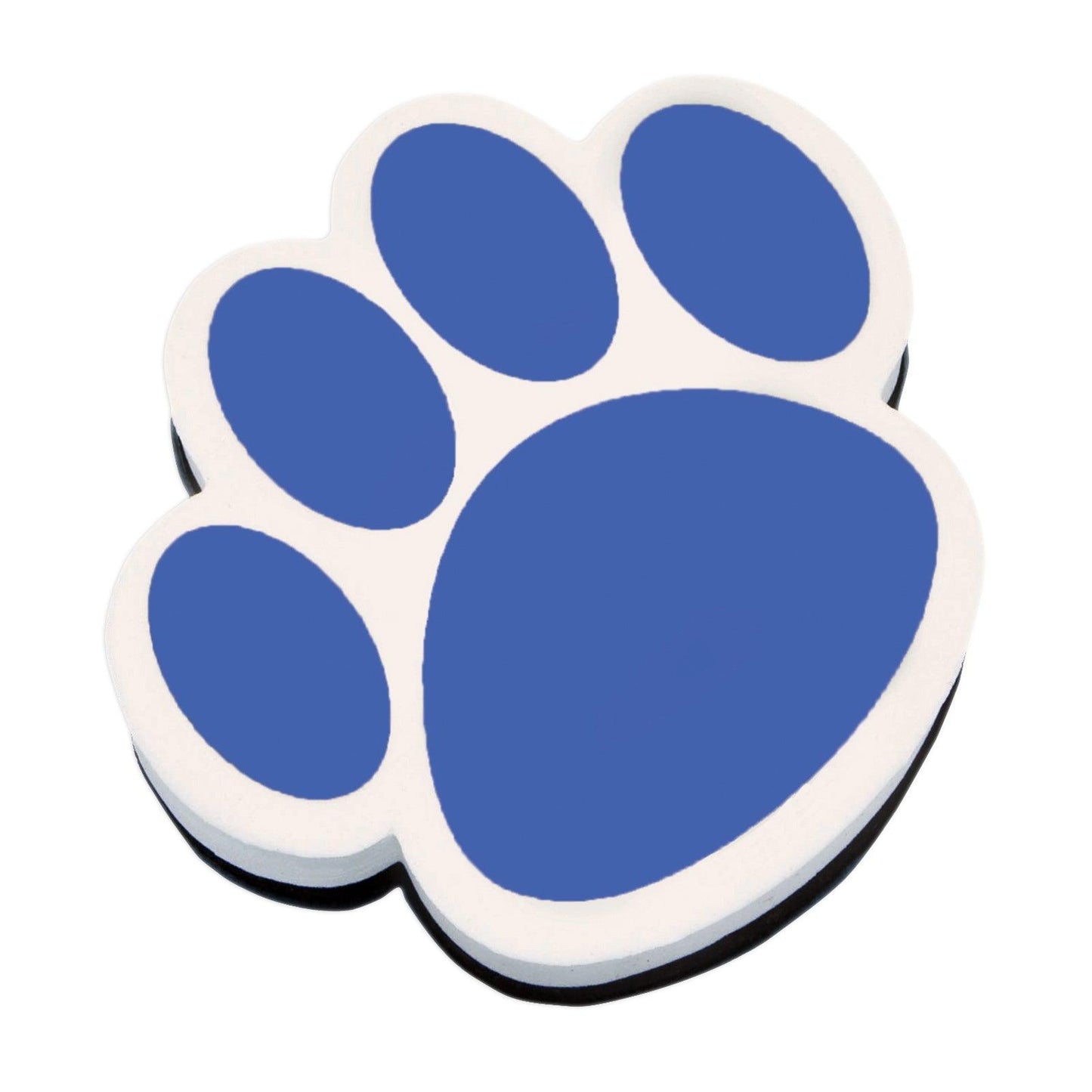 Magnetic Whiteboard Eraser, Blue Paw, Pack of 6 - Loomini