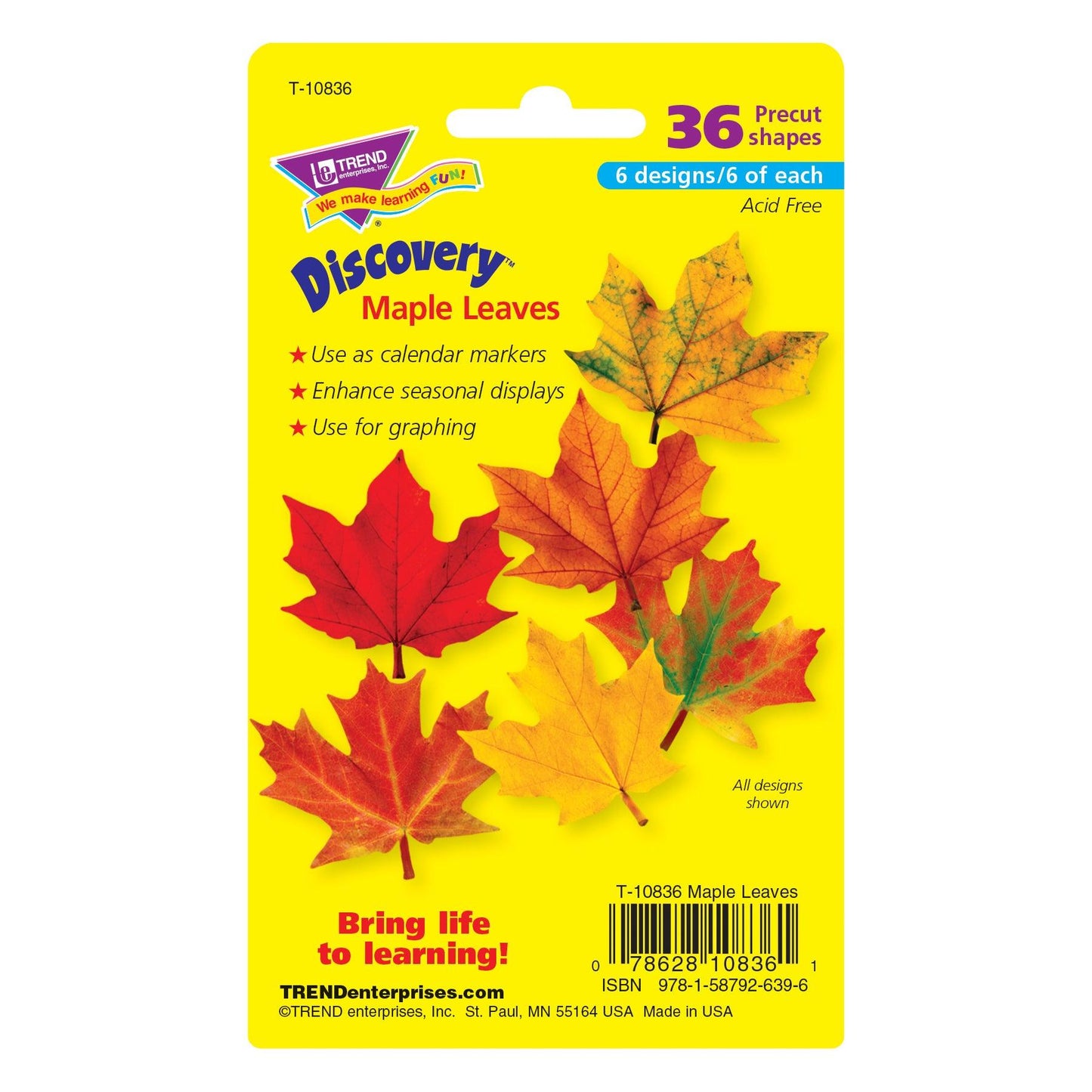Maple Leaves Mini Accents Variety Pack, 36 Per Pack, 6 Packs - Loomini