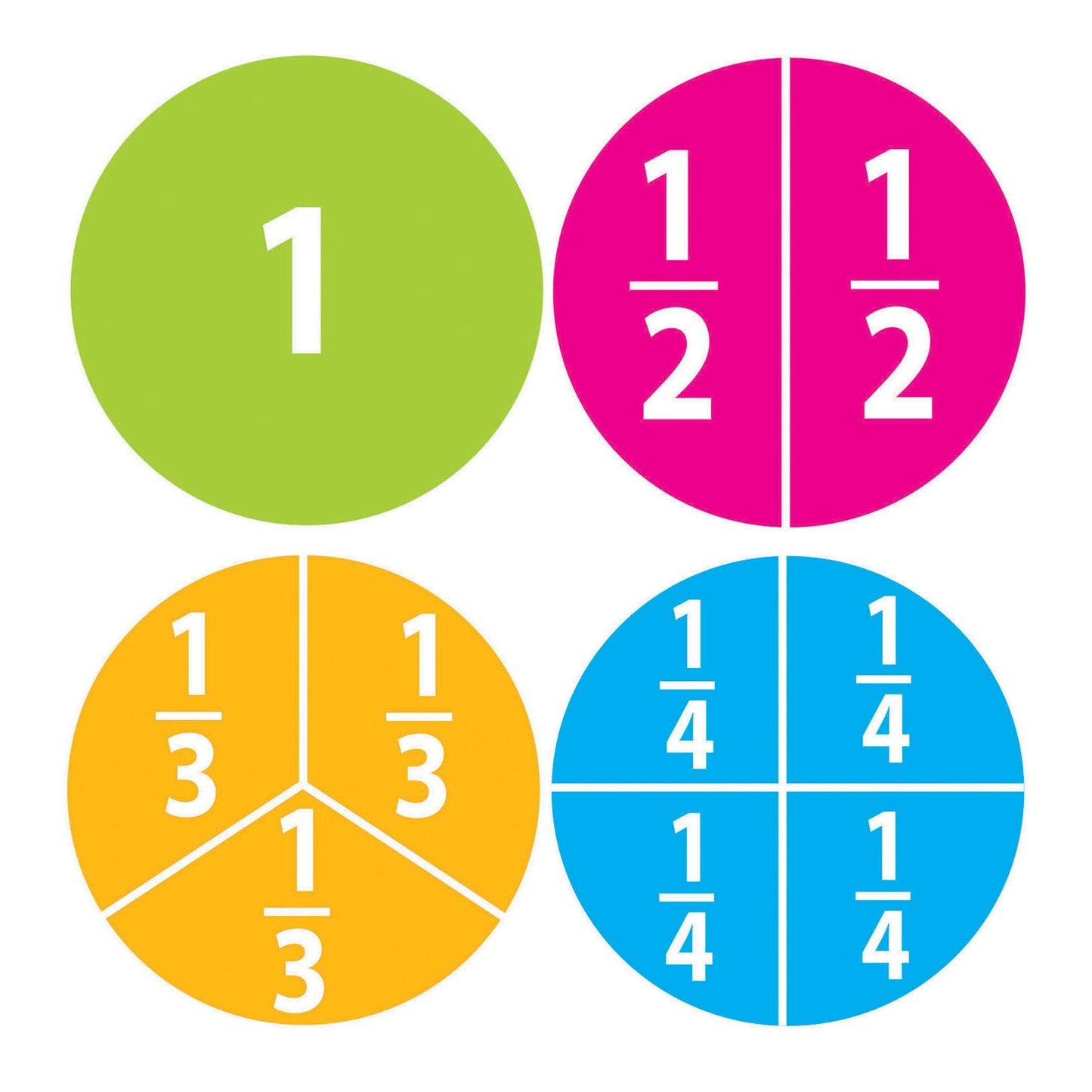 Math Die-Cut Magnets, Beginning Fractions, 20 Per Pack, 6 Packs - Loomini