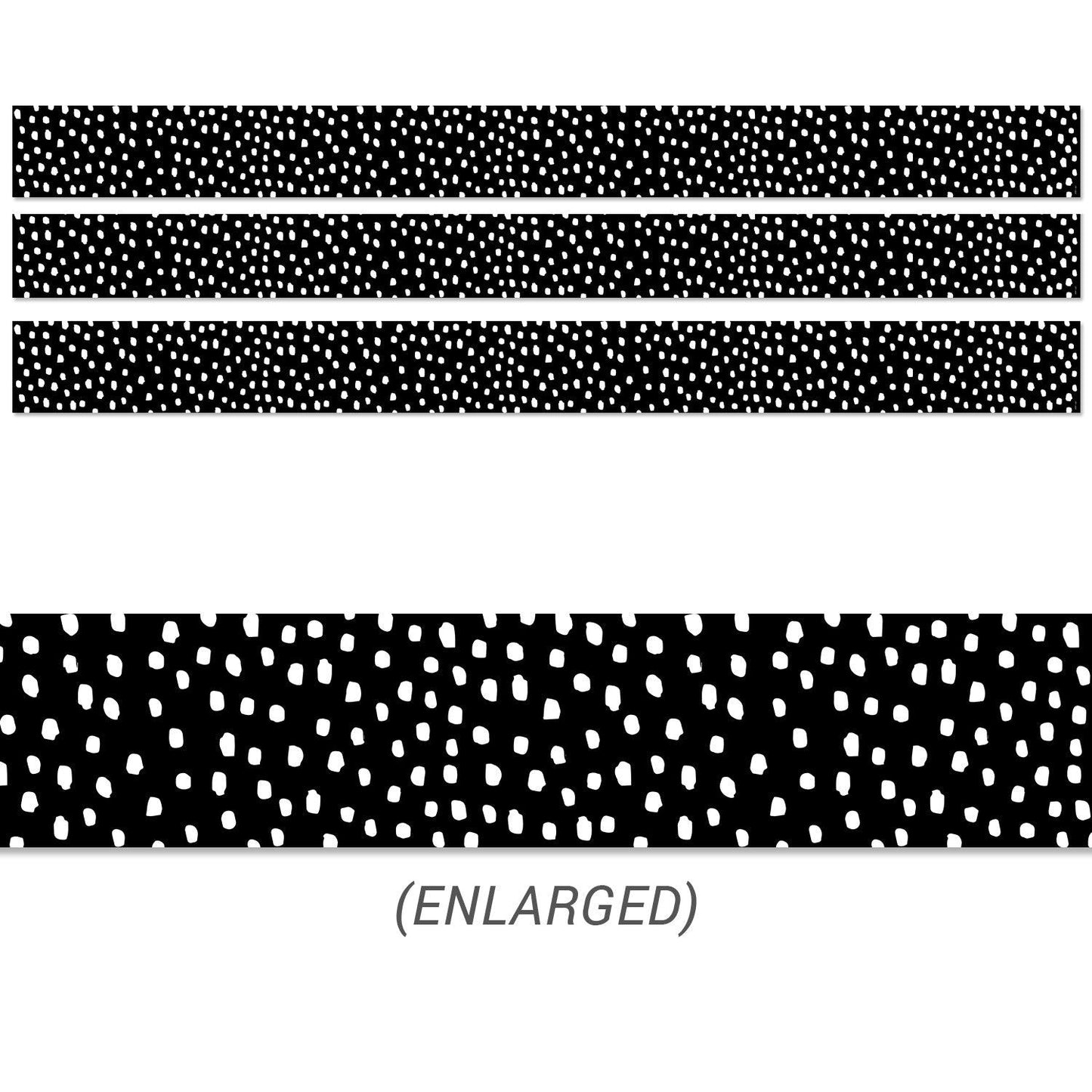 Messy Dots on Black EZ Border, 48 Feet Per Pack, 3 Packs - Loomini