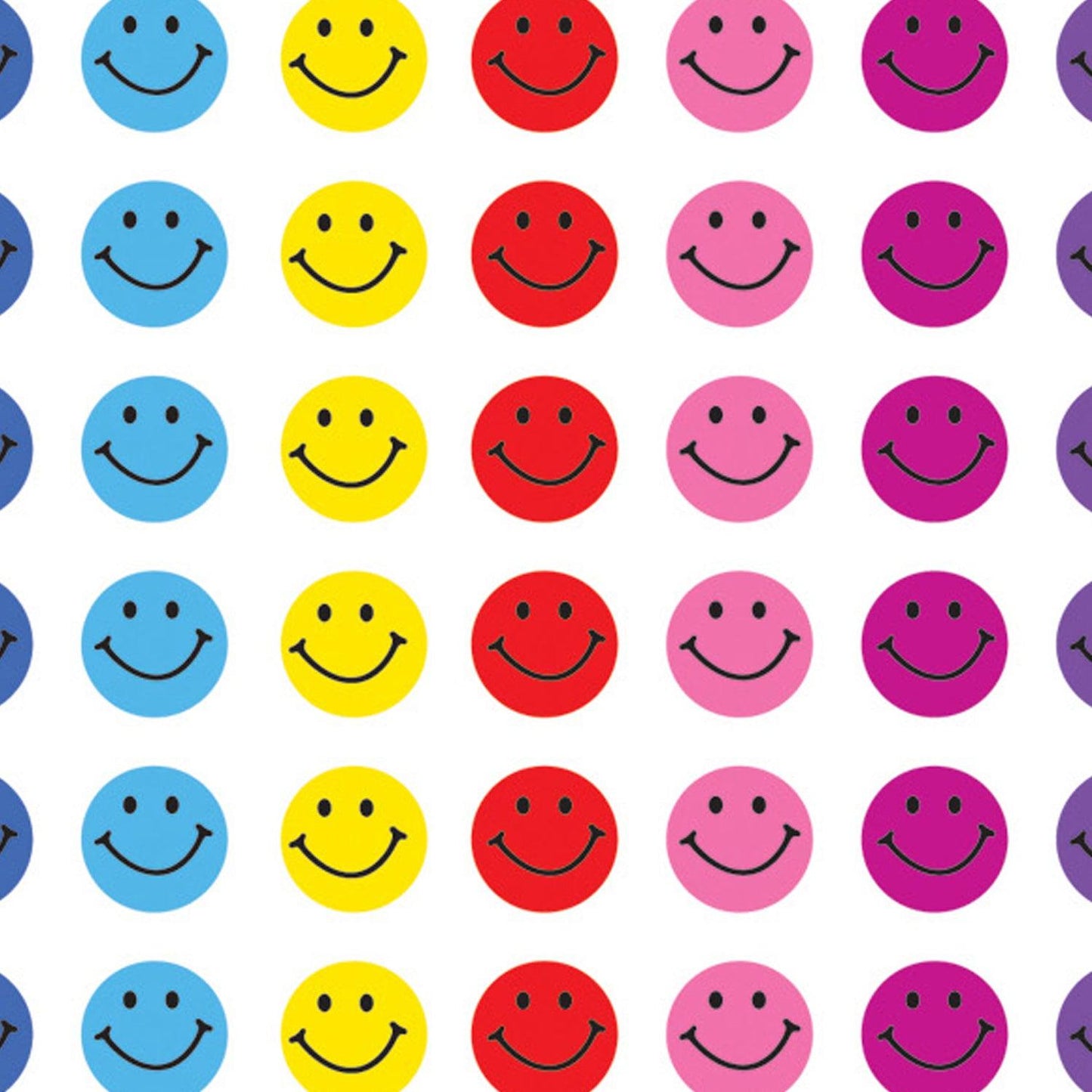 Mini Happy Face Stickers Valu-Pak, Multi Color, 1,144 Per Pack, 6 Packs - Loomini