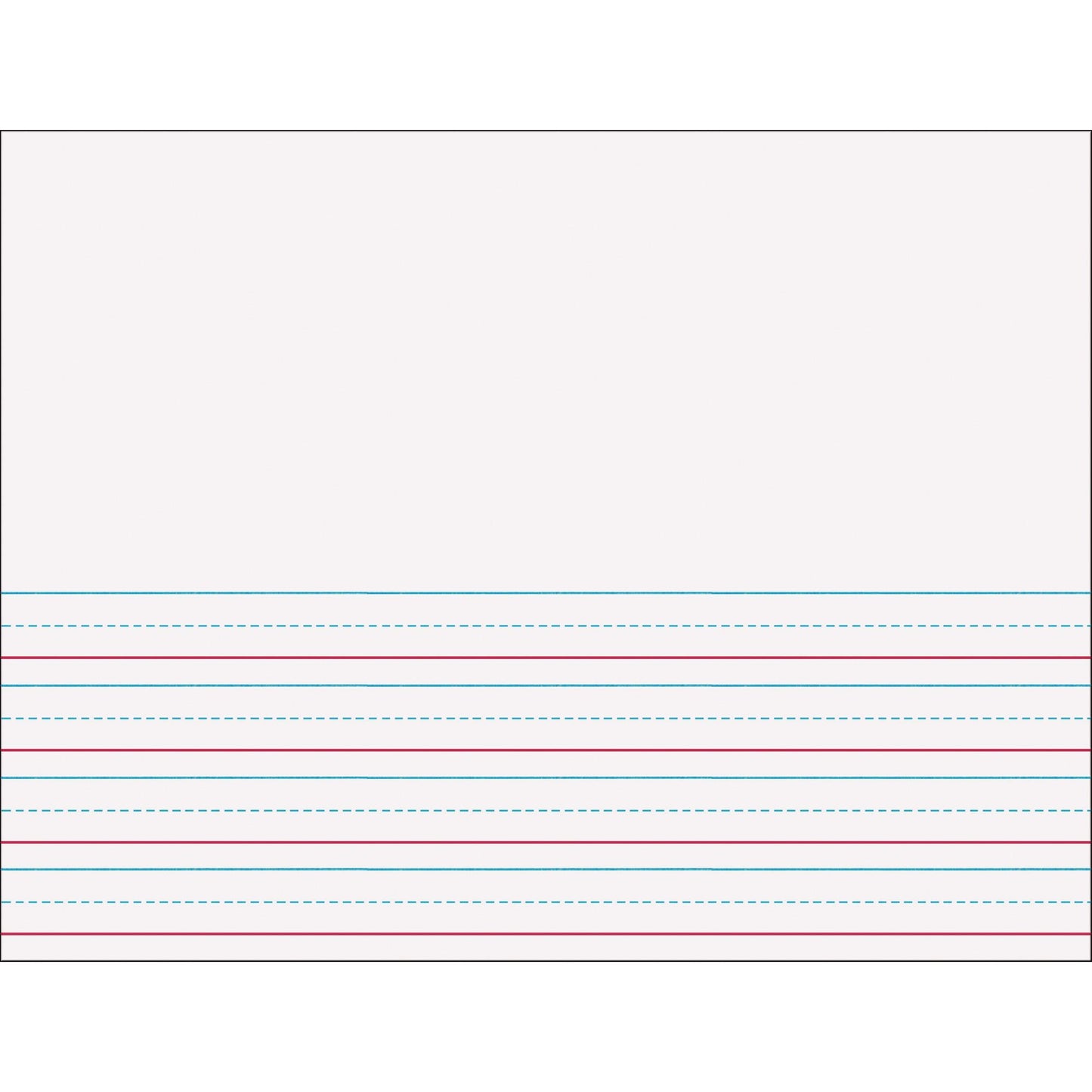 Multi-Sensory Raised Ruled Tablet, Tape Bound, 5/8" x 5/16" x 5/16" Picture Story Ruled Long, 10-1/2" x 8", 40 Sheets, Pack of 3 - Loomini