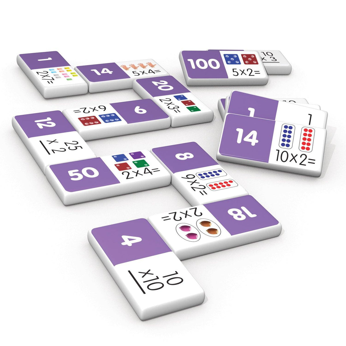 Multiplication Dominoes, 2 Sets - Loomini