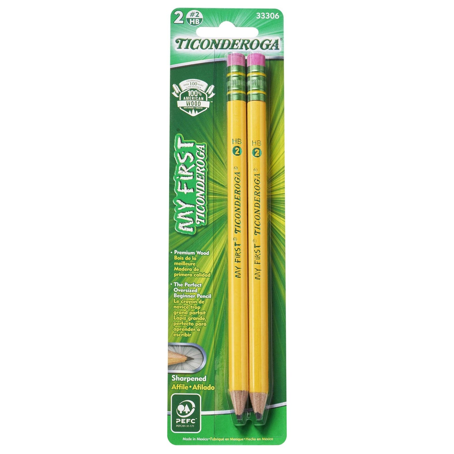My First Pencils, Sharpened, 2 Per Pack, 12 Packs - Loomini