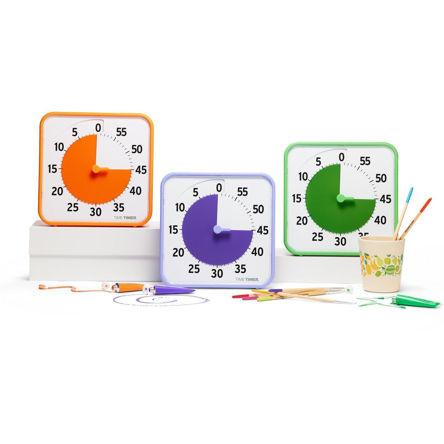 Original 8" Timer - Learning Center Classroom Set, Secondary Colors, Set of 3 - Loomini