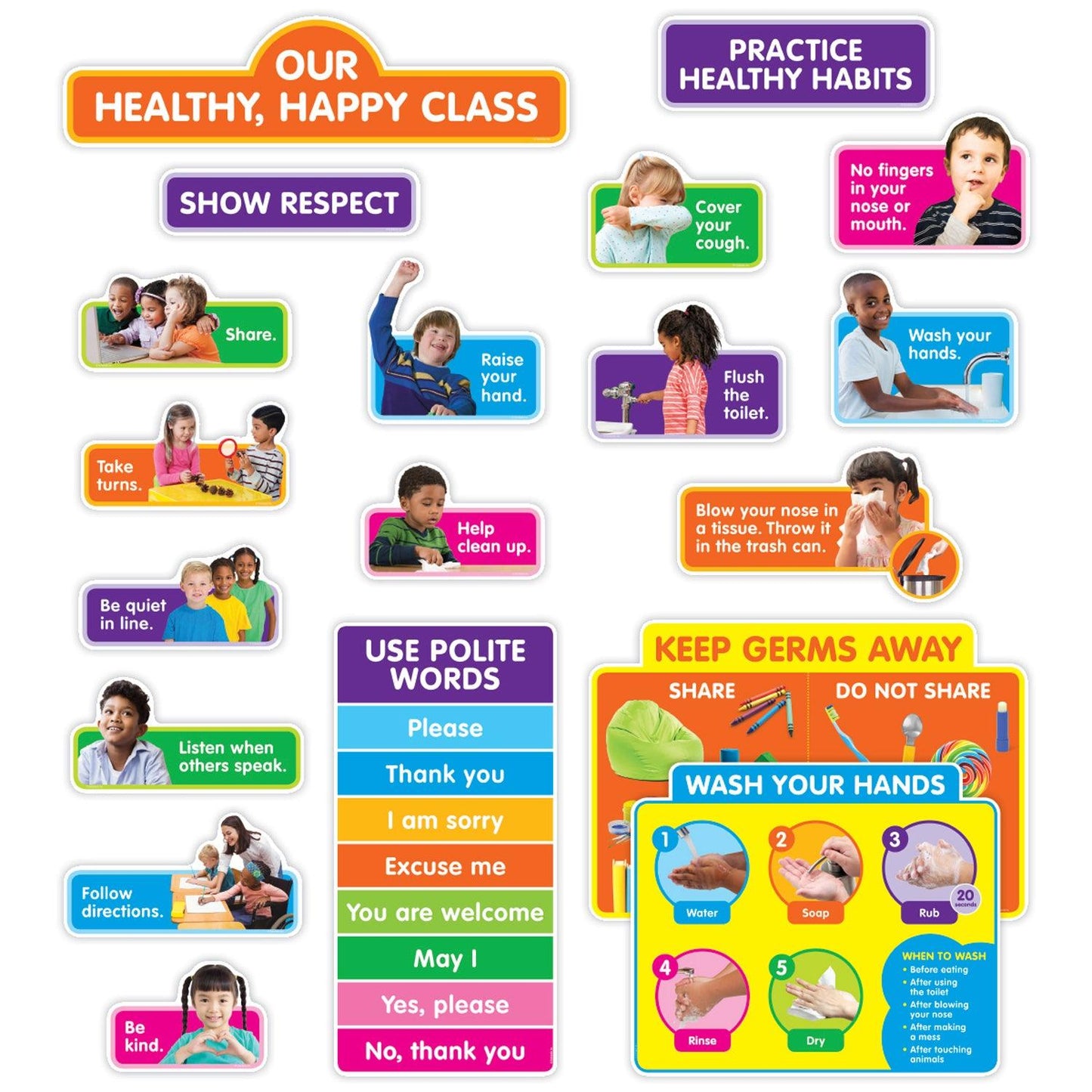 Our Healthy, Happy Class Bulletin Board Set - Loomini