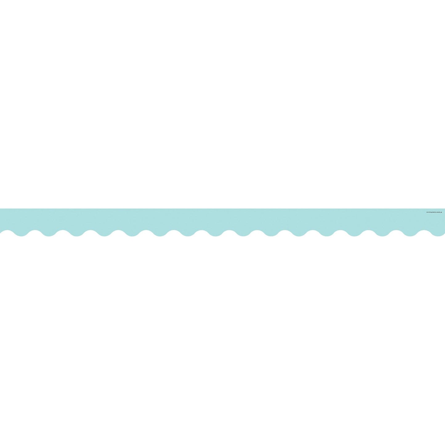 Pastel Blue Scalloped Border Trim, 35 Feet Per Pack, 6 Packs - Loomini