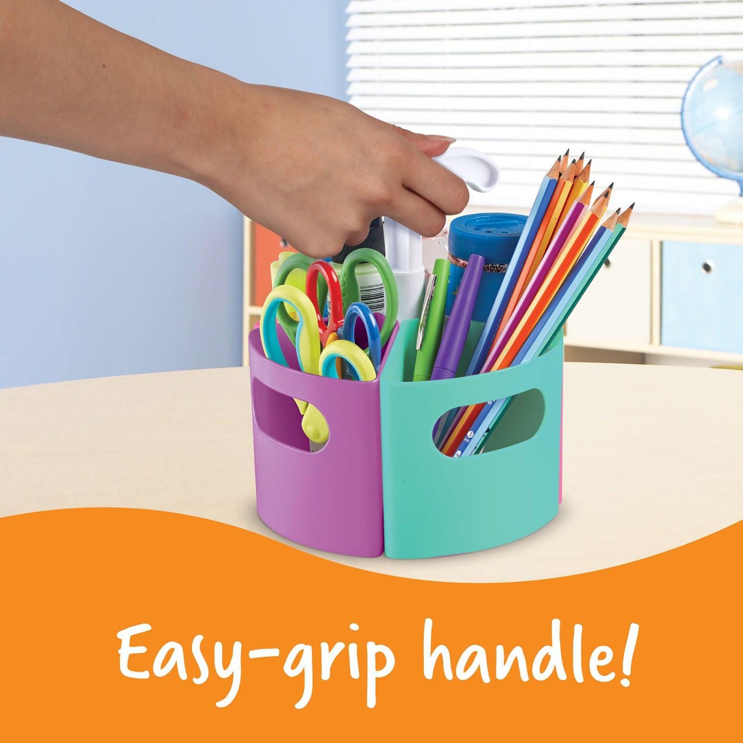 Pastel, Desk and Art and Crafts Organizer, Maker and Crayon Organizer, Homeschool Organizer and Storage, Pack of 2 , Pastel - Loomini