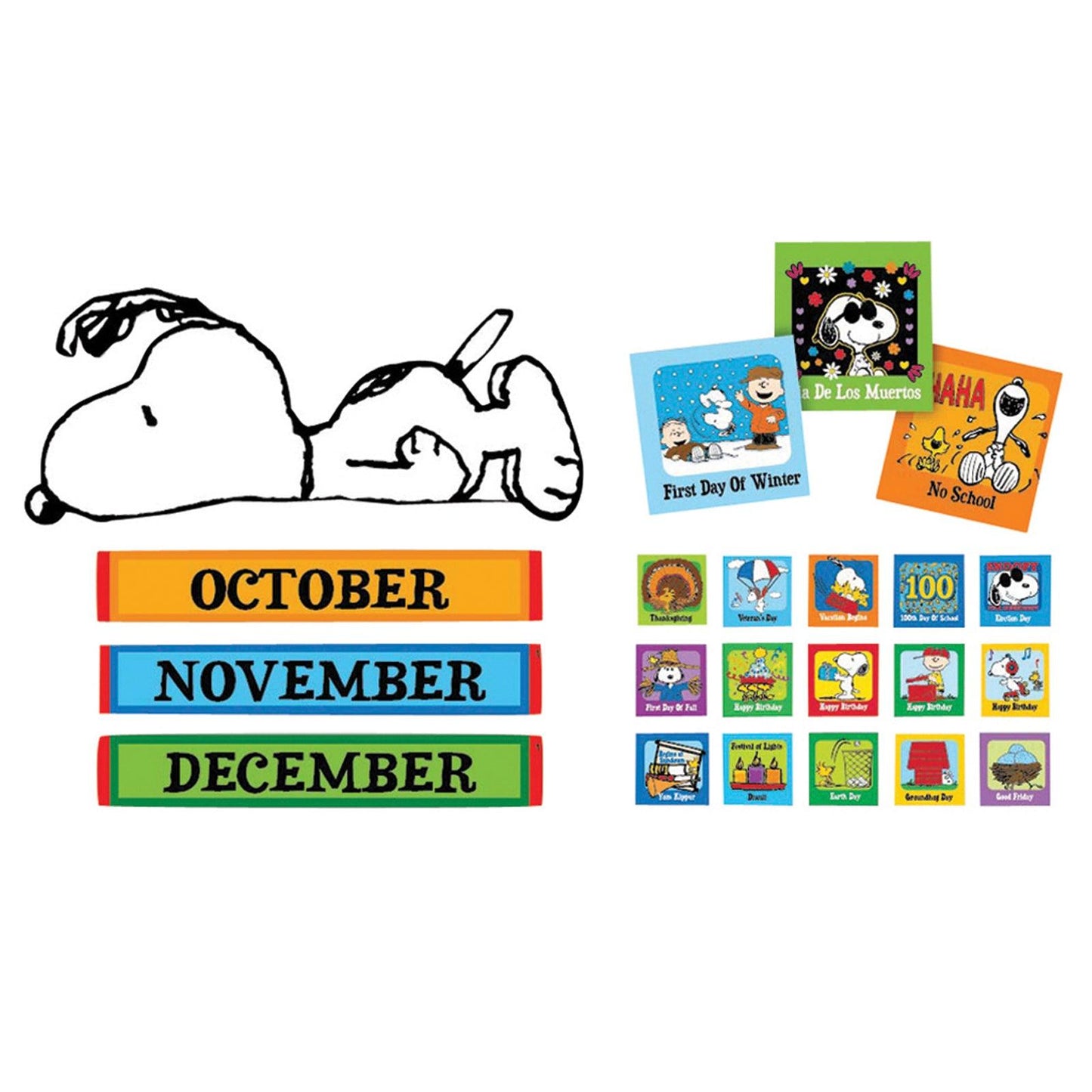 Peanuts® Calendar Bulletin Board Set - Loomini
