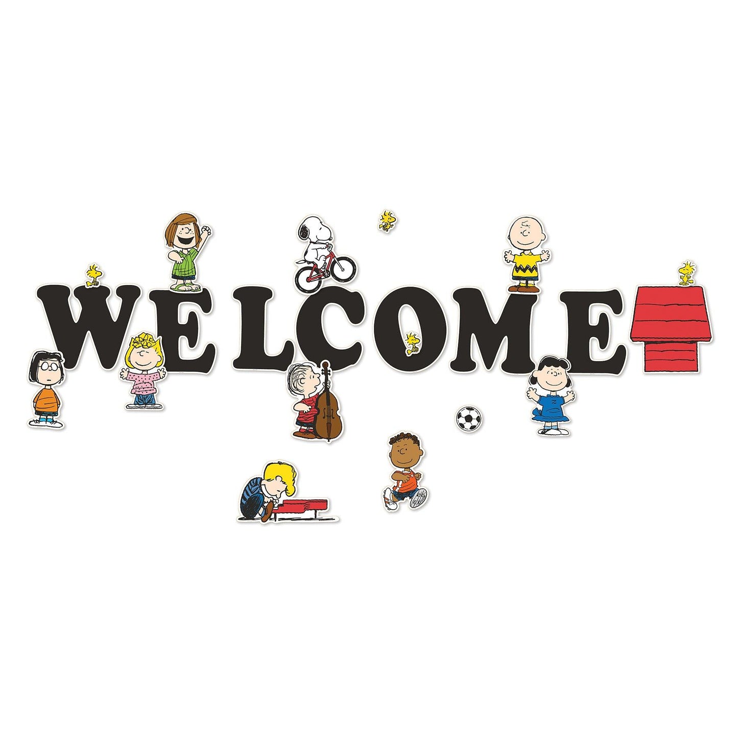 Peanuts® Giant Welcome Bulletin Board Set, 22 Pieces - Loomini