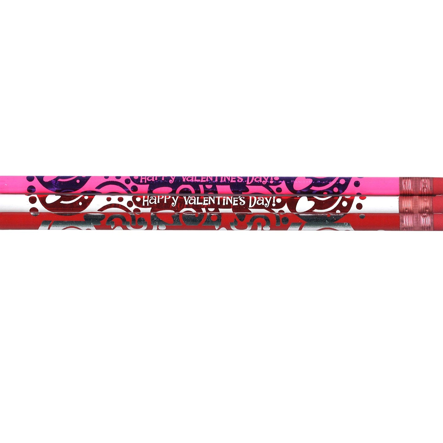 Pencils, Happy Valentine’s Day Assortment, 12 Per Pack, 12 Packs - Loomini