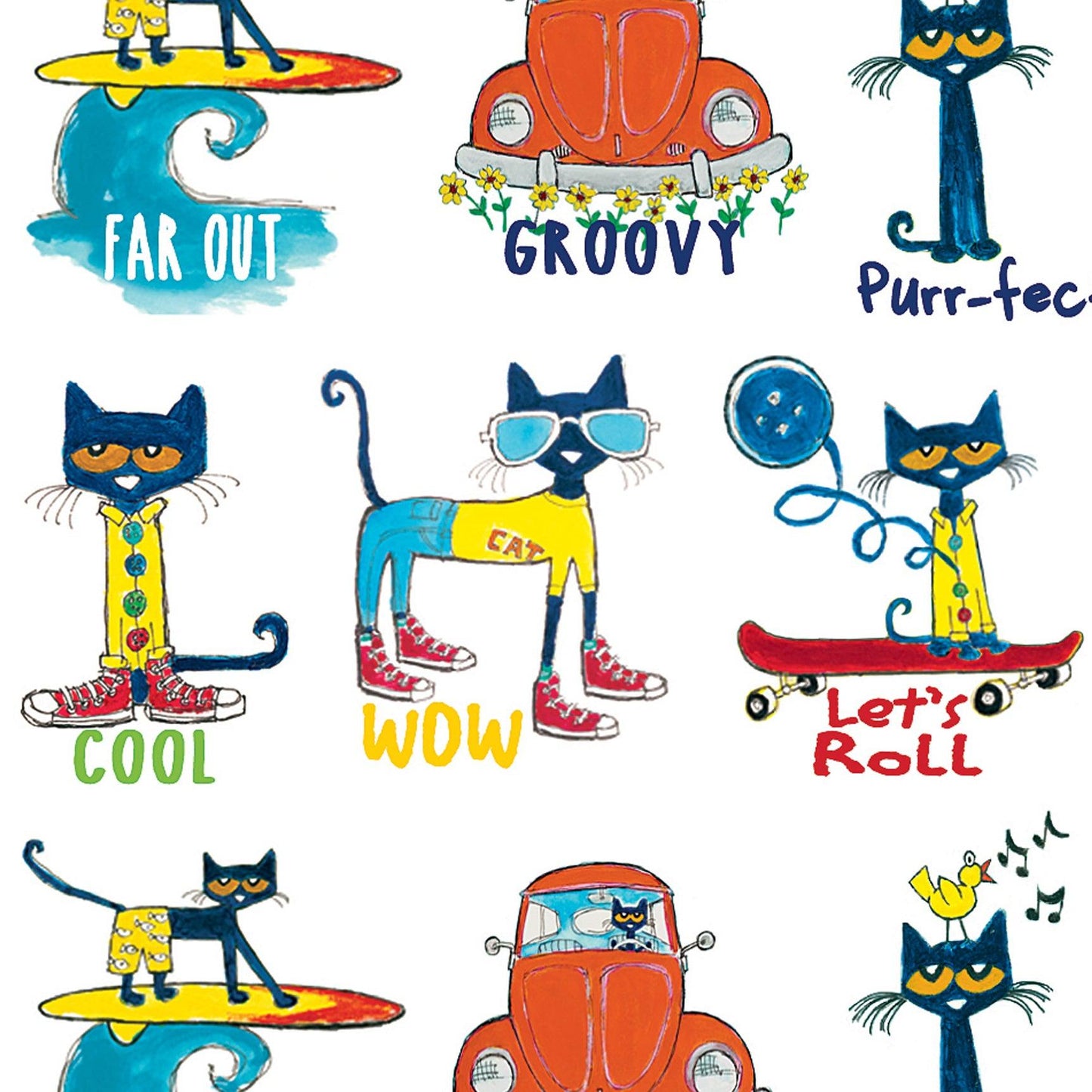 Pete the Cat® Stickers, 1", 96 Per Pack, 12 Packs - Loomini