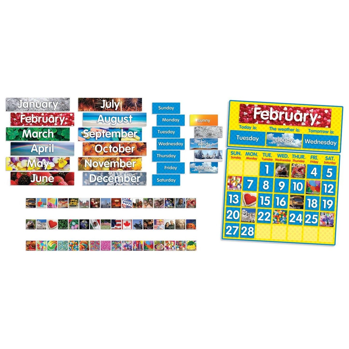 Photo Calendar Bulletin Board Set - Loomini