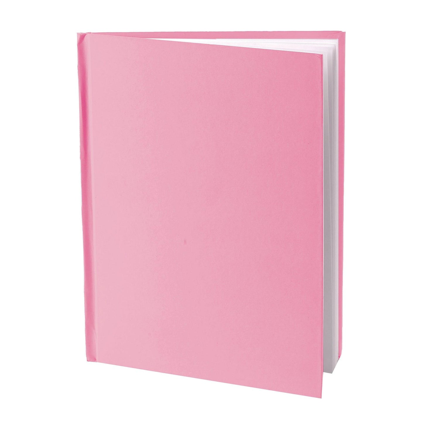 Pink Hardcover Blank Book, White Pages, 8"H x 6"W Portrait, 14 Sheets/28 Pages, Pack of 12 - Loomini