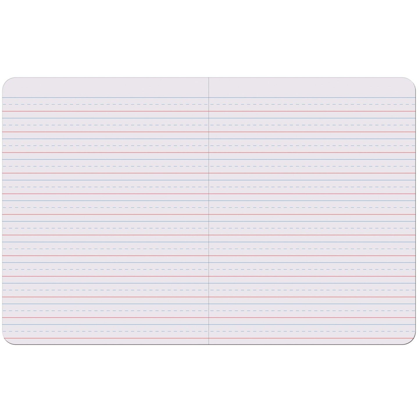 Primary Composition Book, Book Bound, D'Nealian Grades/Zaner-Bloser, 1/2" x 1/4" x 1/4" Ruled, 9-3/4" x 7-1/2", 100 Sheets, Pack of 6 - Loomini