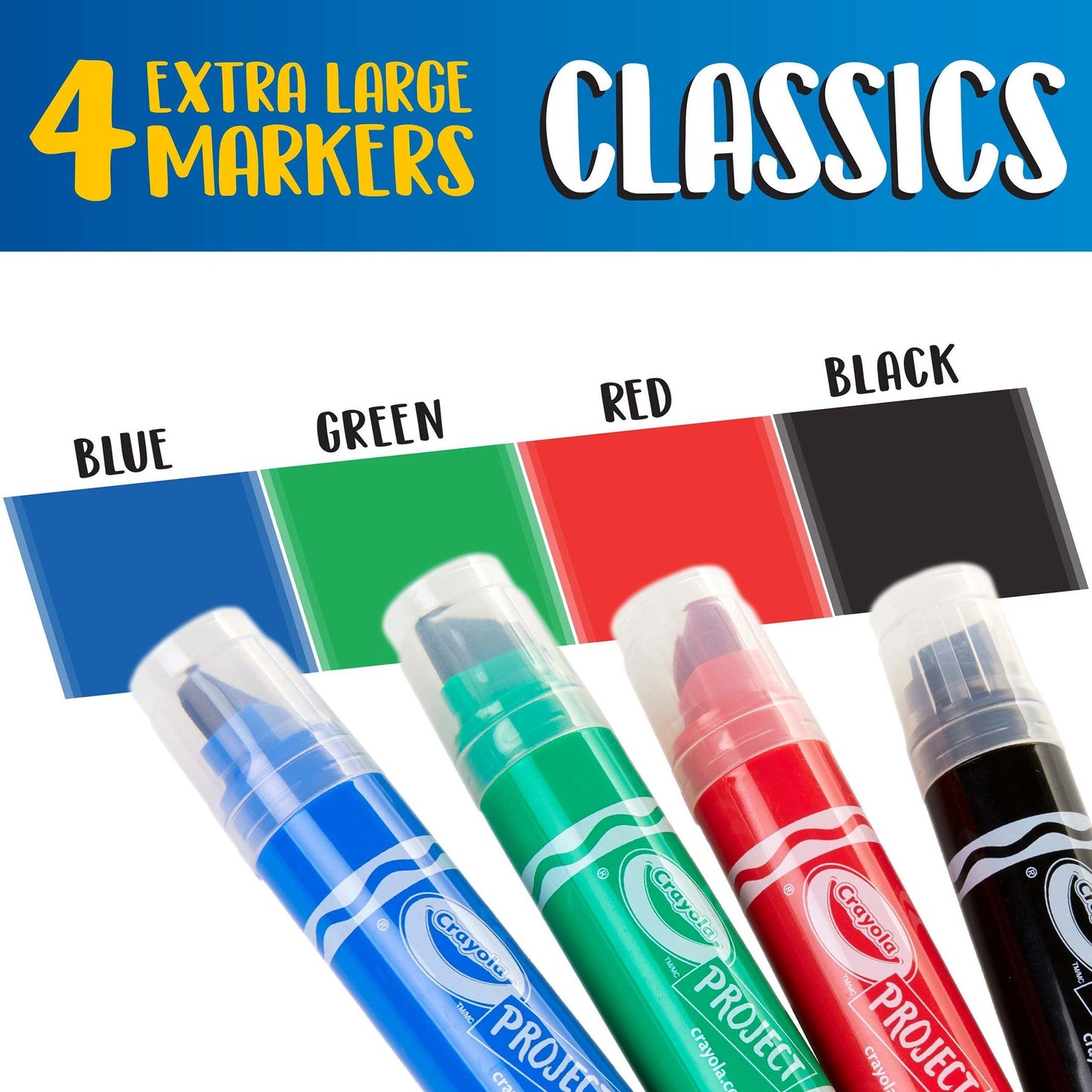 Project XL Poster Markers, Classic, 4 Per Pack, 3 Packs - Loomini