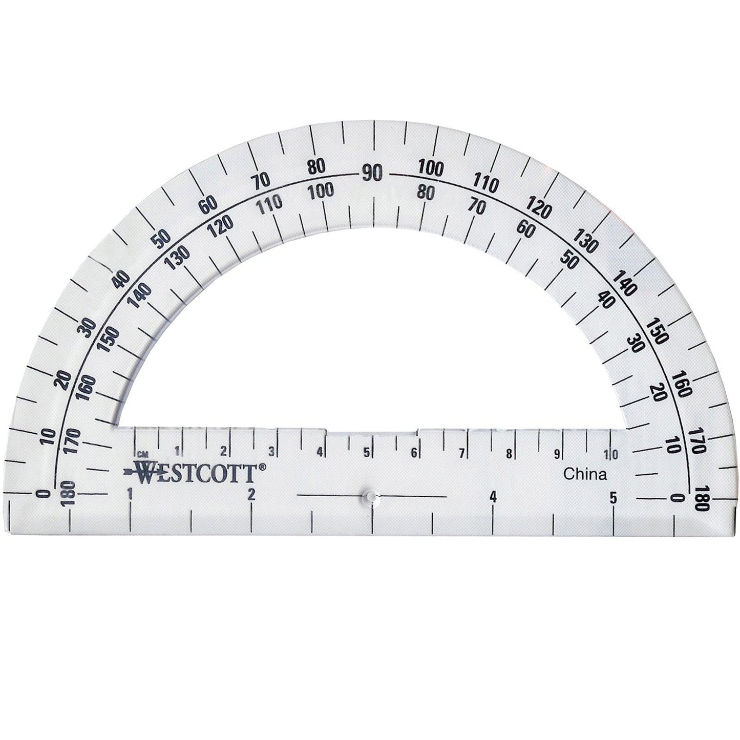 Protractor 6", 180 degree, Clear, Pack of 36 - Loomini