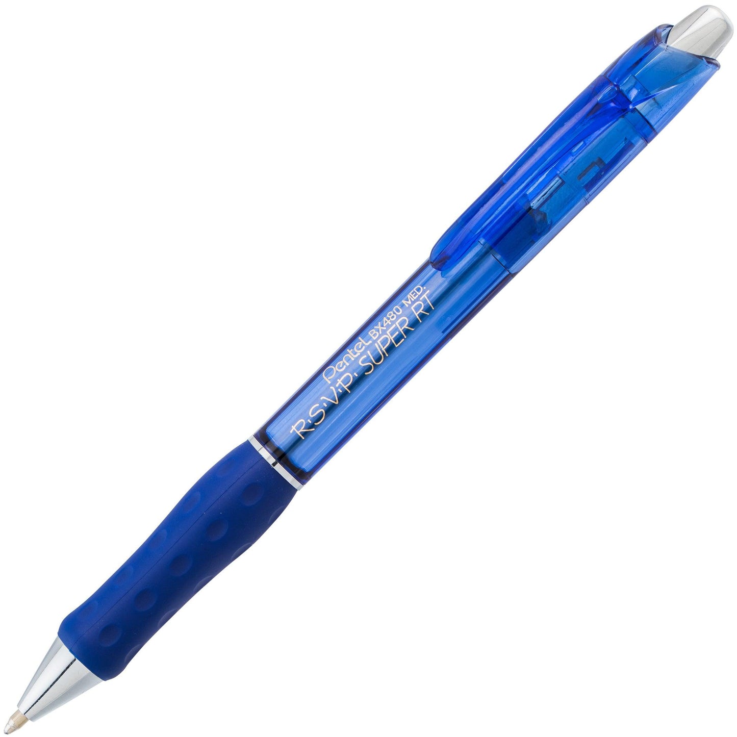 R.S.V.P.® Super RT Retractable Ballpoint Pen, Blue, Pack of 12 - Loomini