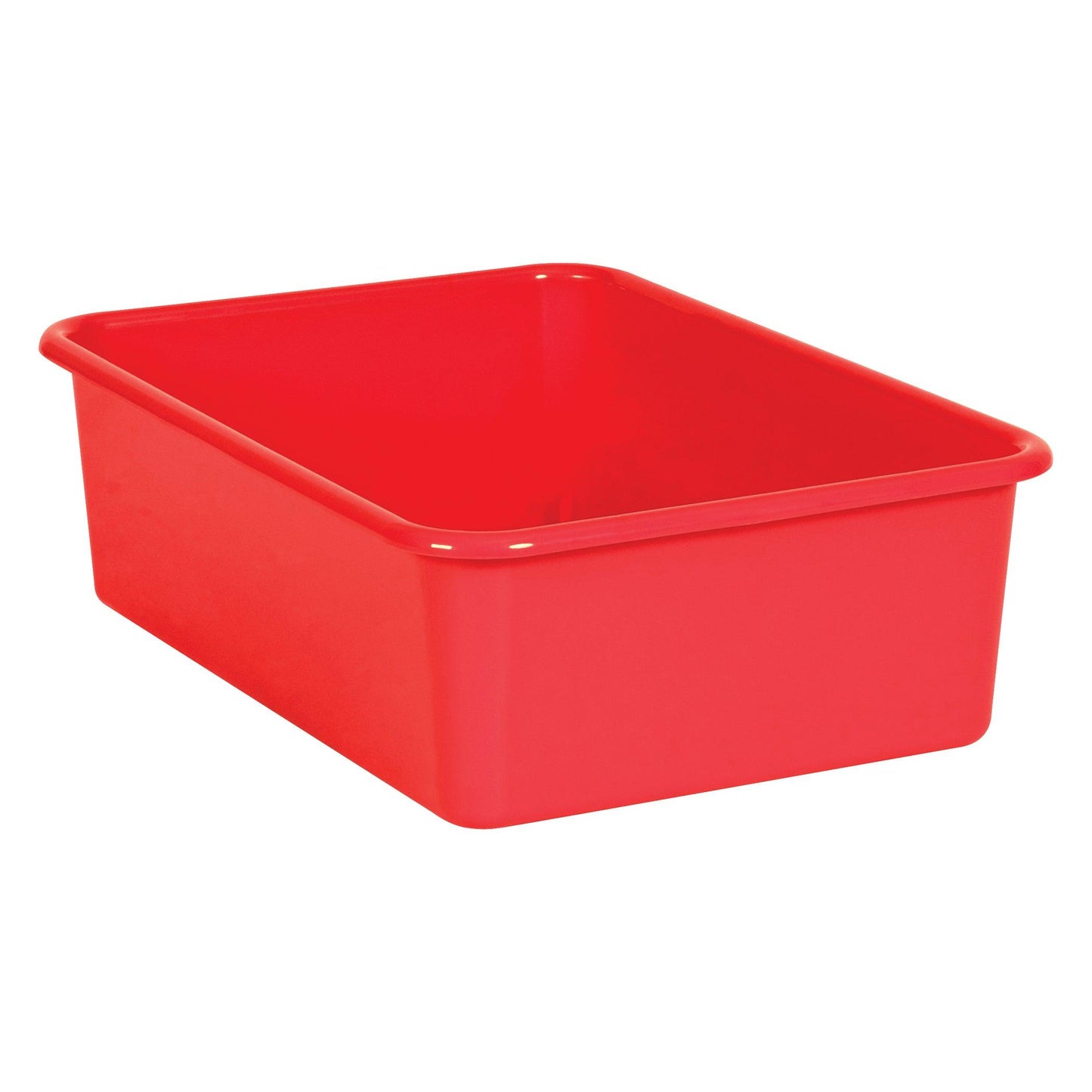 Red Large Plastic Storage Bin, Pack of 3 - Loomini