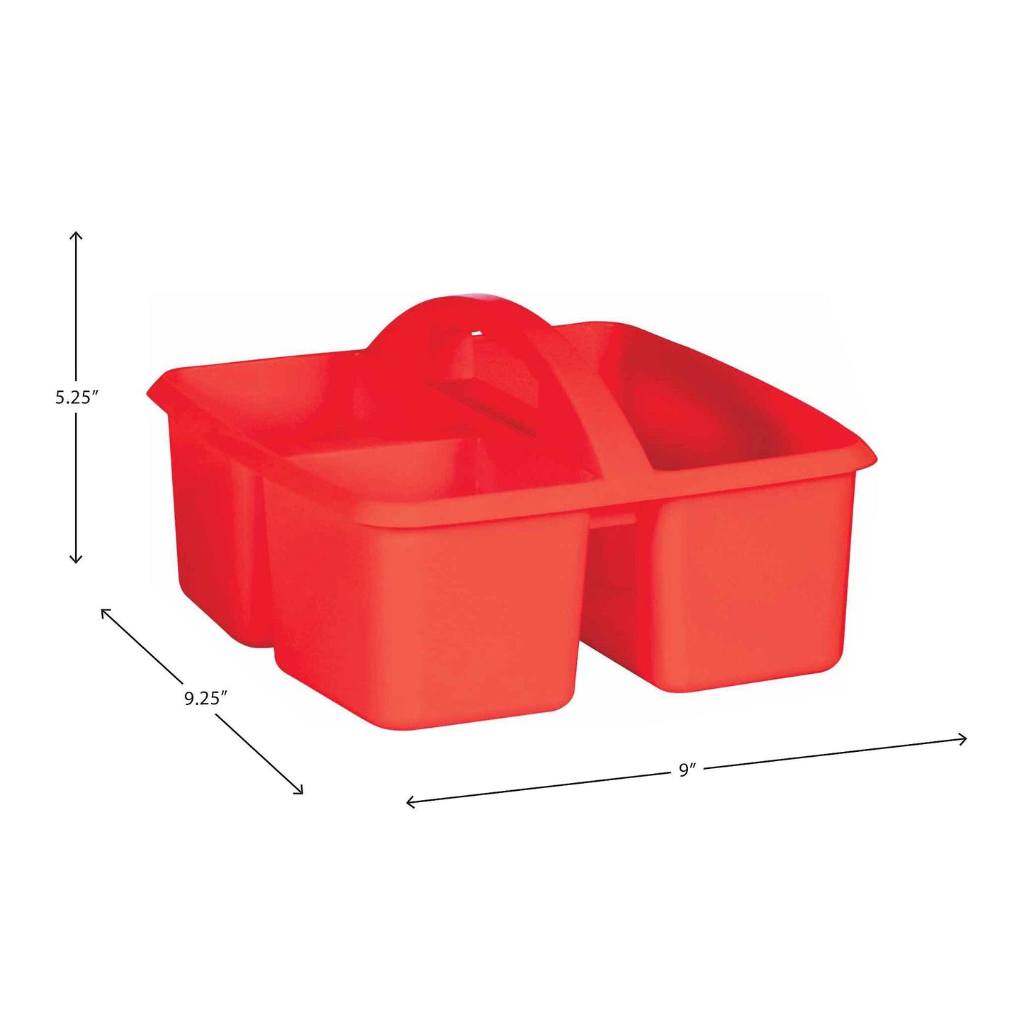 Red Plastic Storage Caddy, Pack of 6 - Loomini
