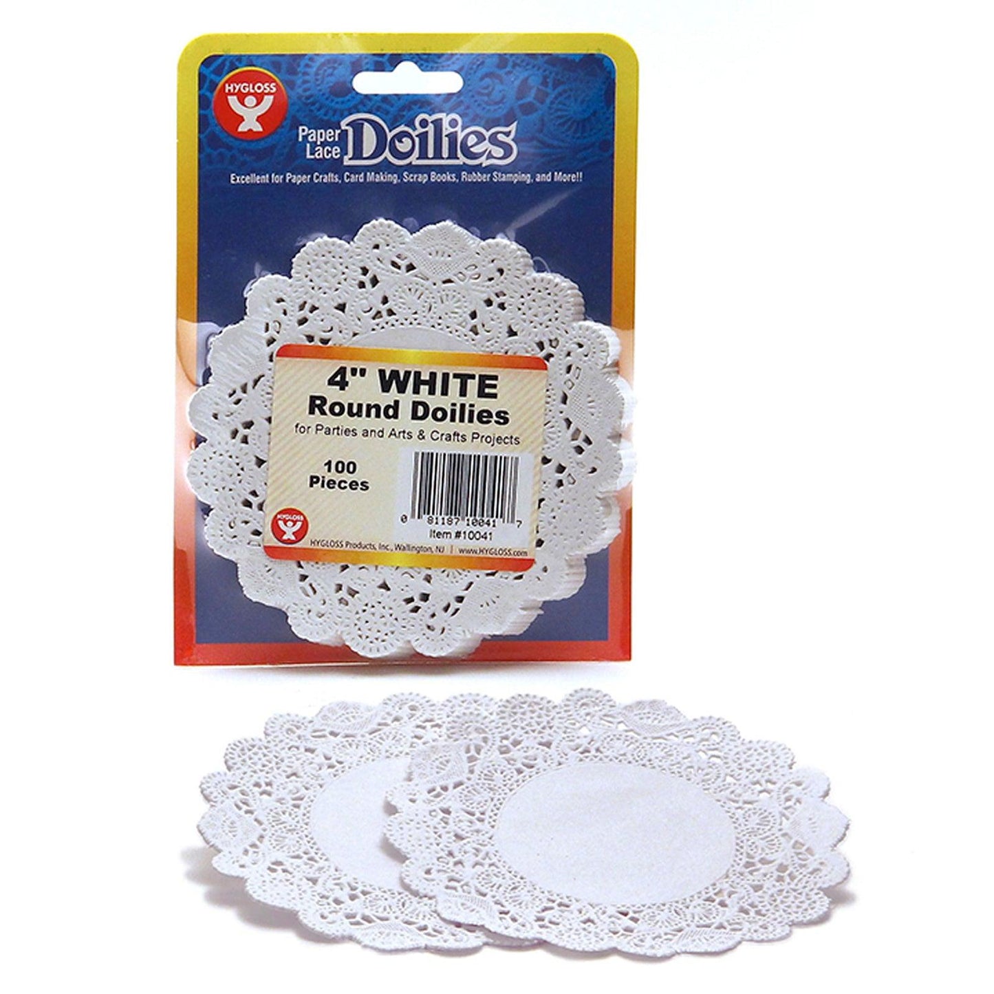 Round Paper Lace Doilies, White, 4", 100 Per Pack, 6 Packs - Loomini