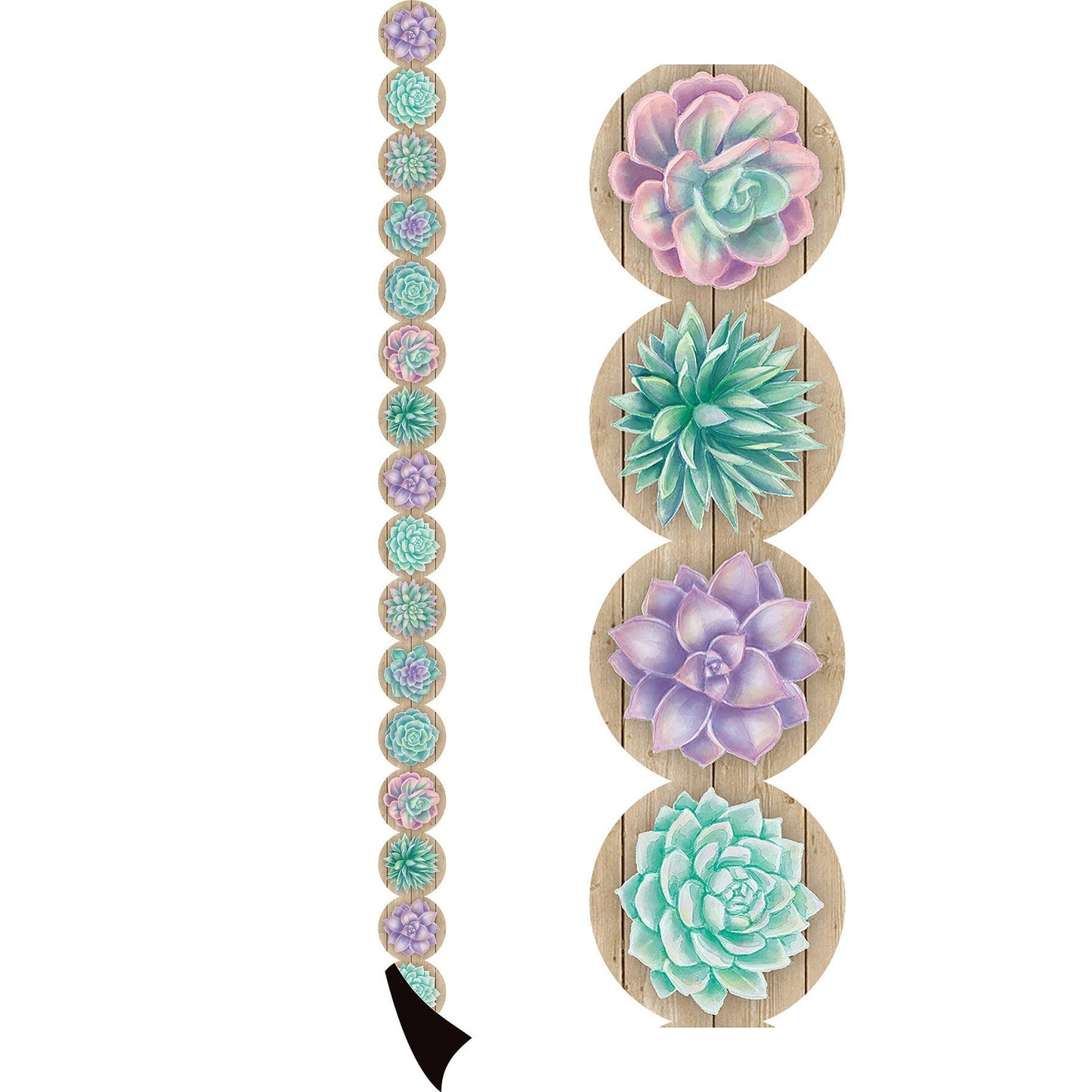 Rustic Bloom Magnetic Border, 24 Feet Per Pack, 2 Packs - Loomini