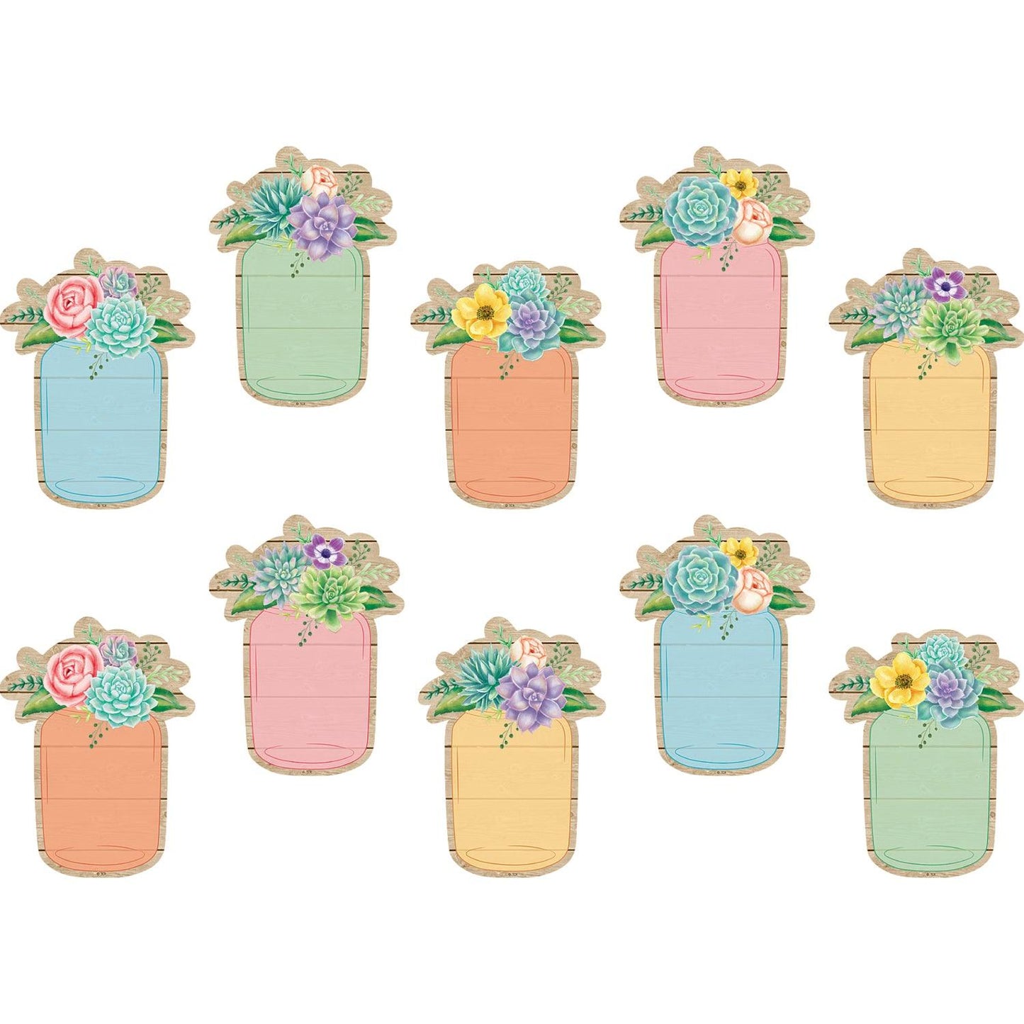 Rustic Bloom Mason Jars Accents, 30 Per Pack, 3 Packs - Loomini