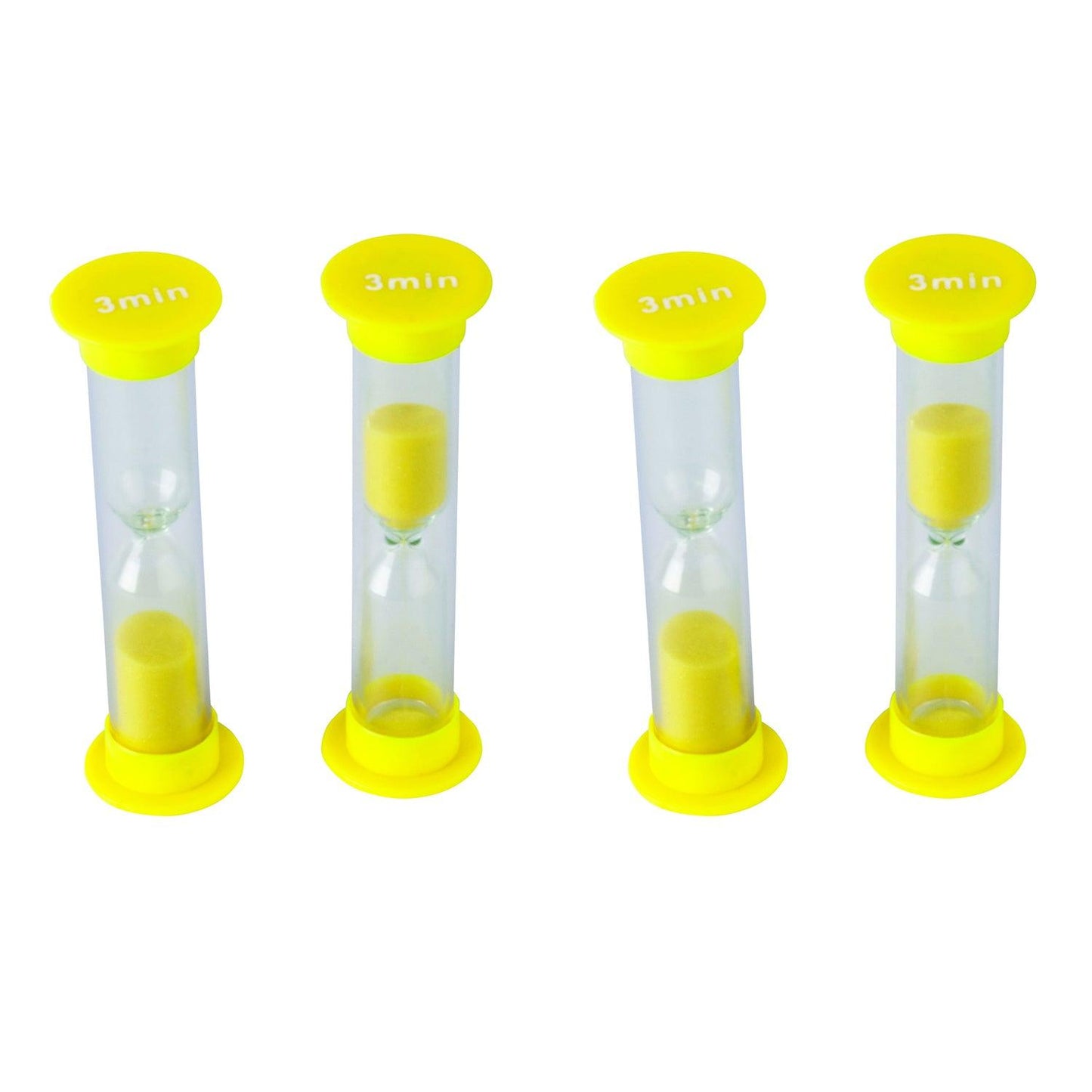 Sand Timers, Small, 3 Minute, 4 Per Pack, 6 Packs - Loomini