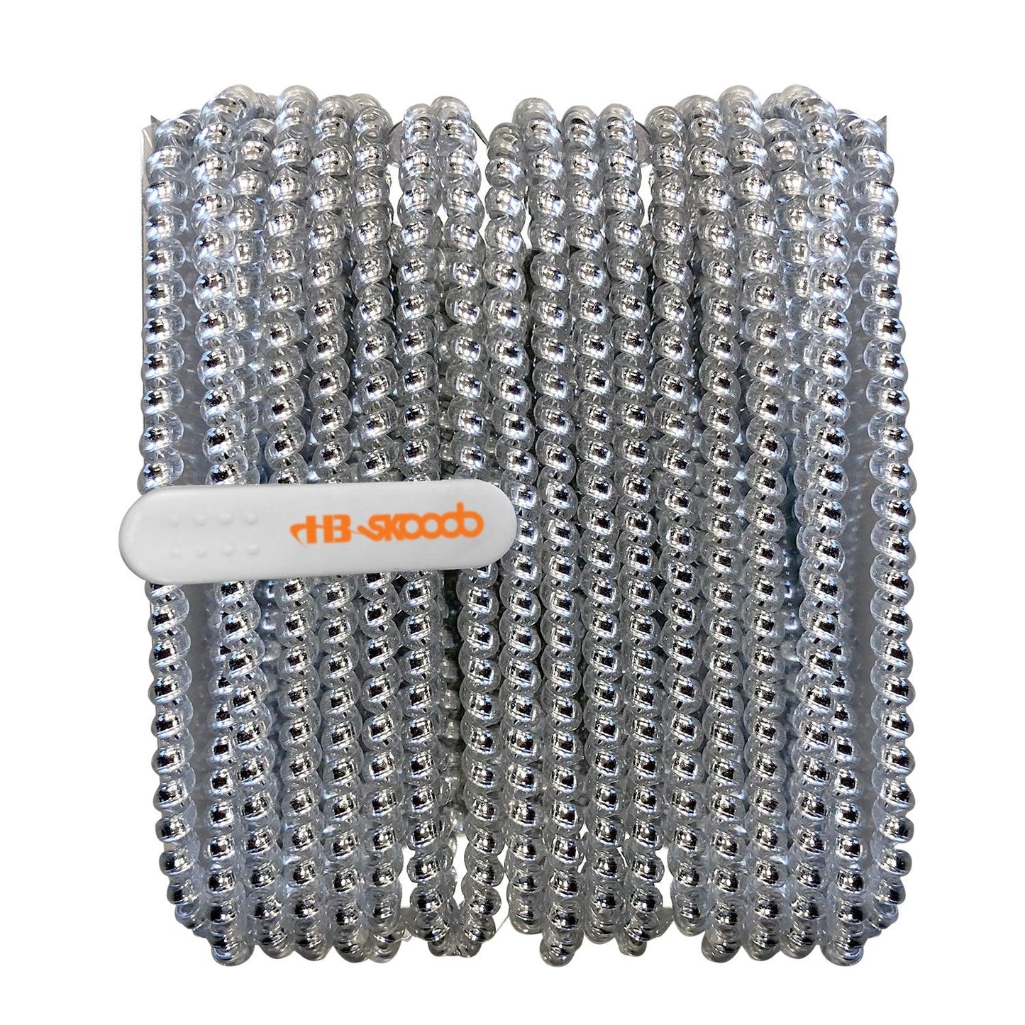 Skooob Tangle Free Earbud Covers - Rich Silver, Pack of 20 - Loomini